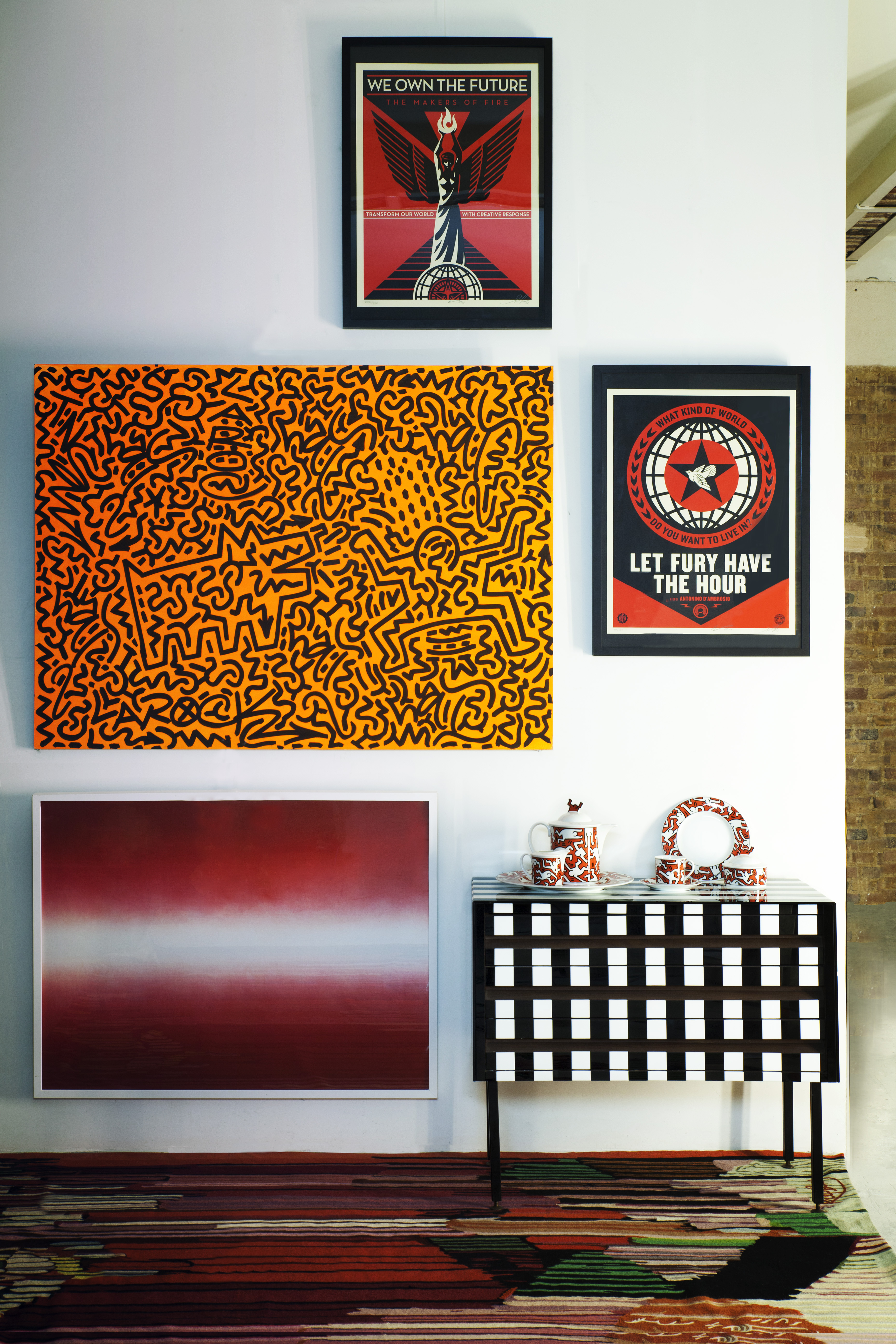 Keith HARING (1958-1990) & LA II (né en 1967) Dog...