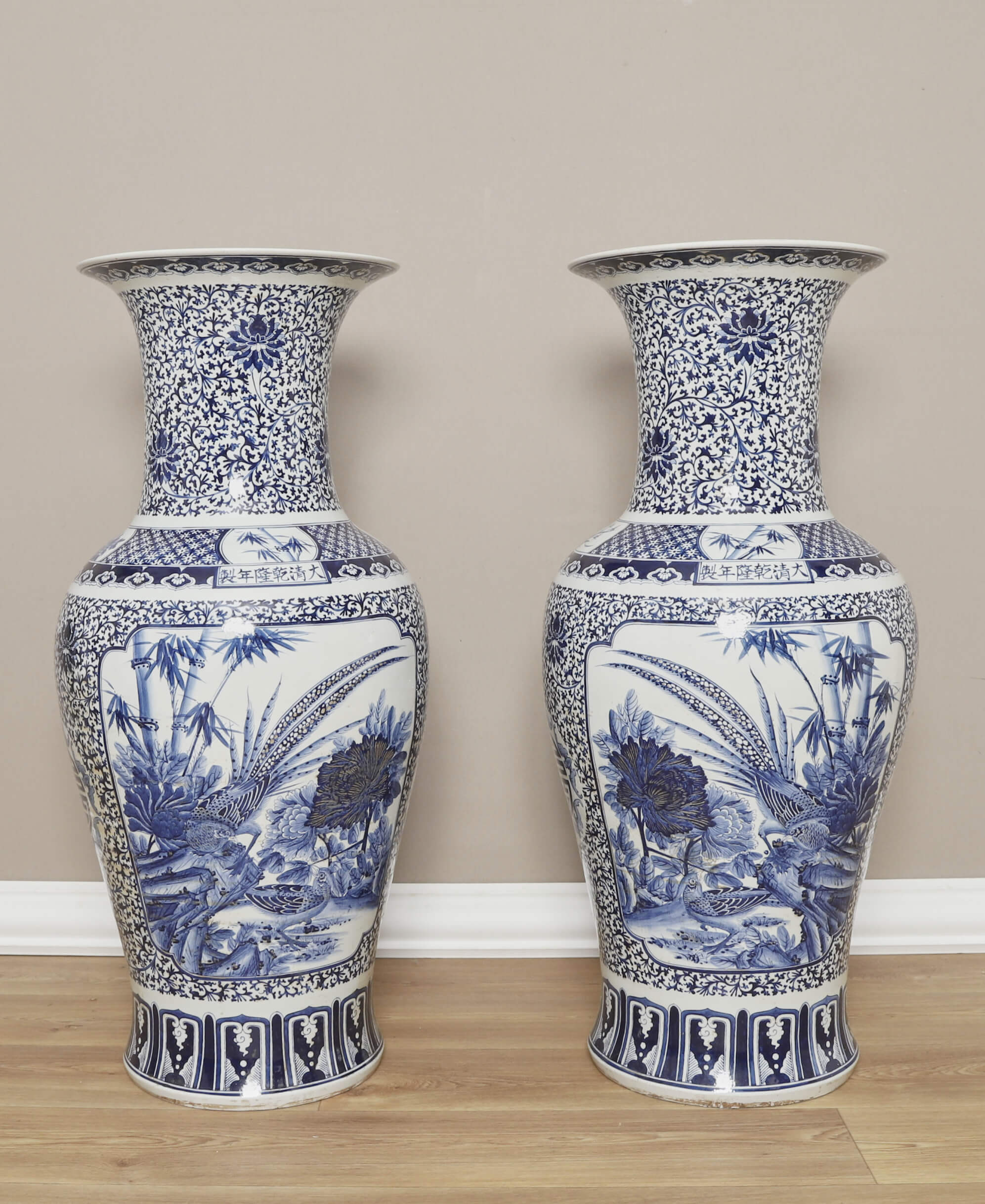 Chine Grande paire de vases