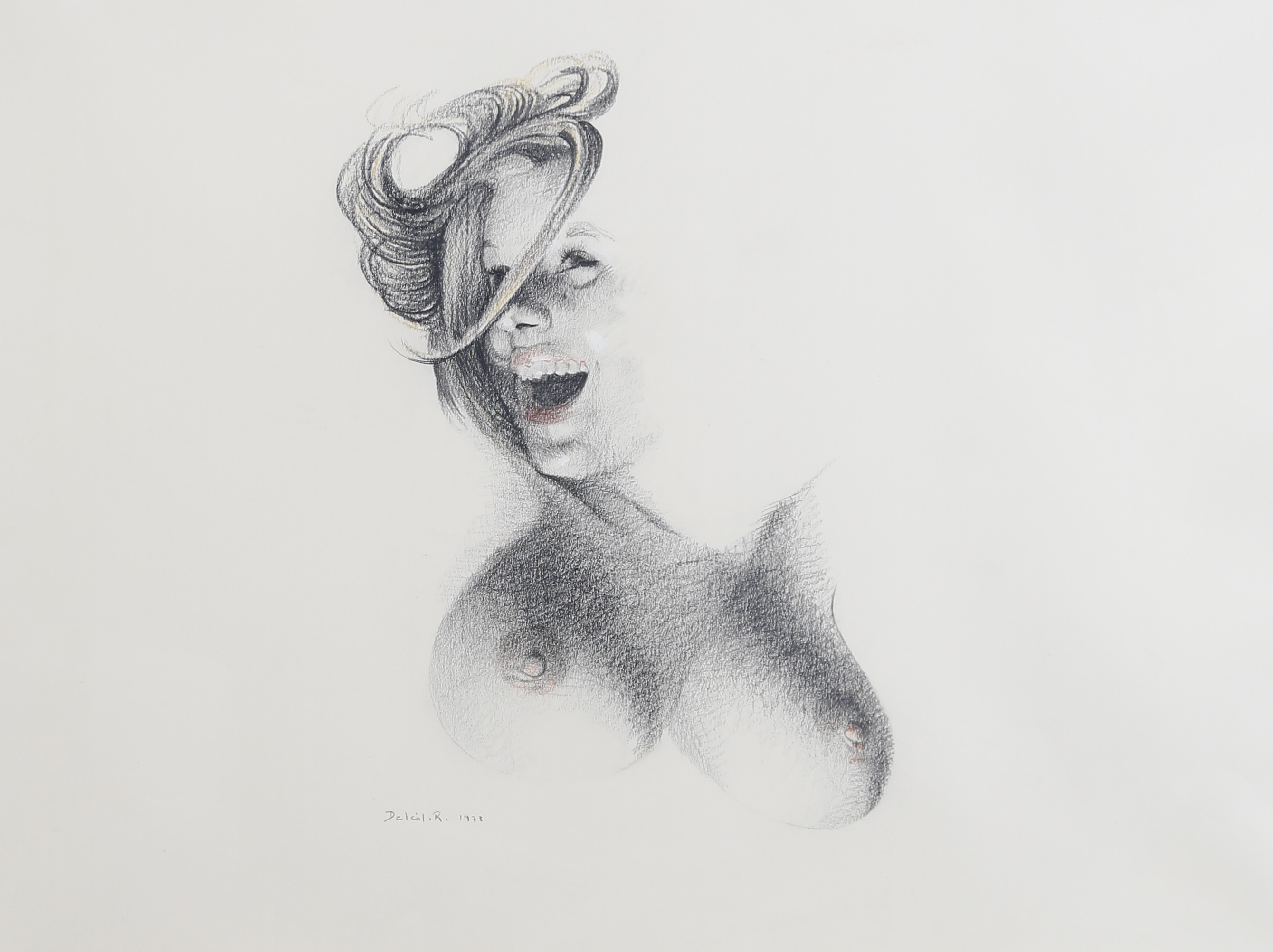 Roland Delcol (1942-2012) Portrait de femme