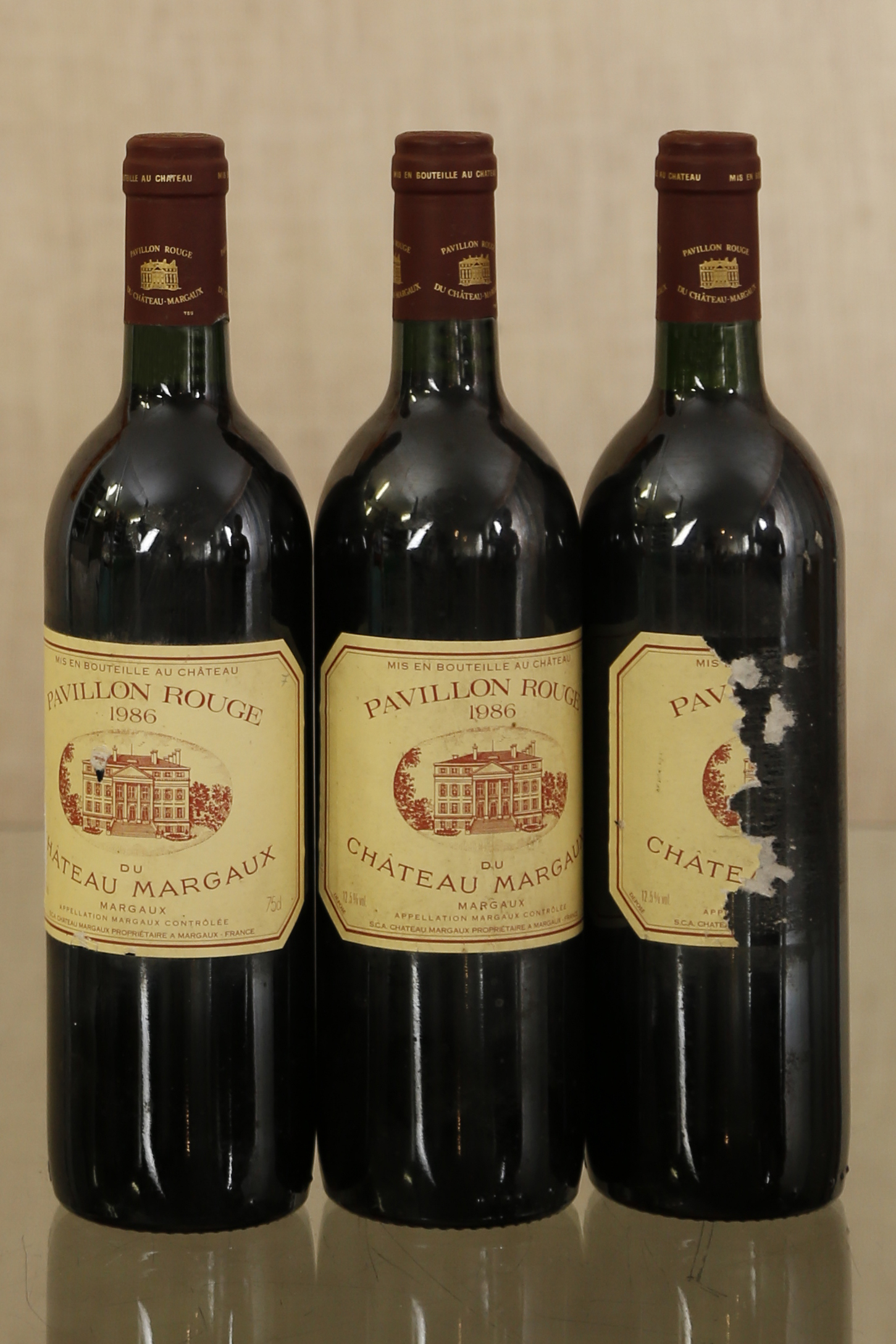 Pavillon rouge du Château Margaux 3 bouteilles