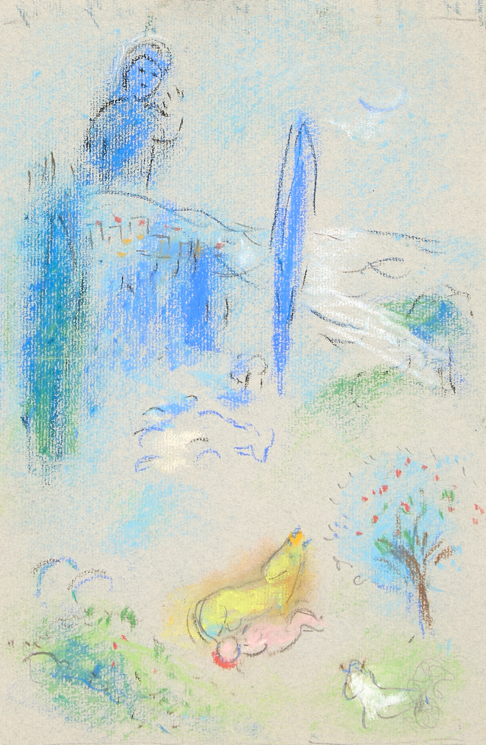 Esquisse pour la lithographie M. 309, Découverte de Daphnis par…