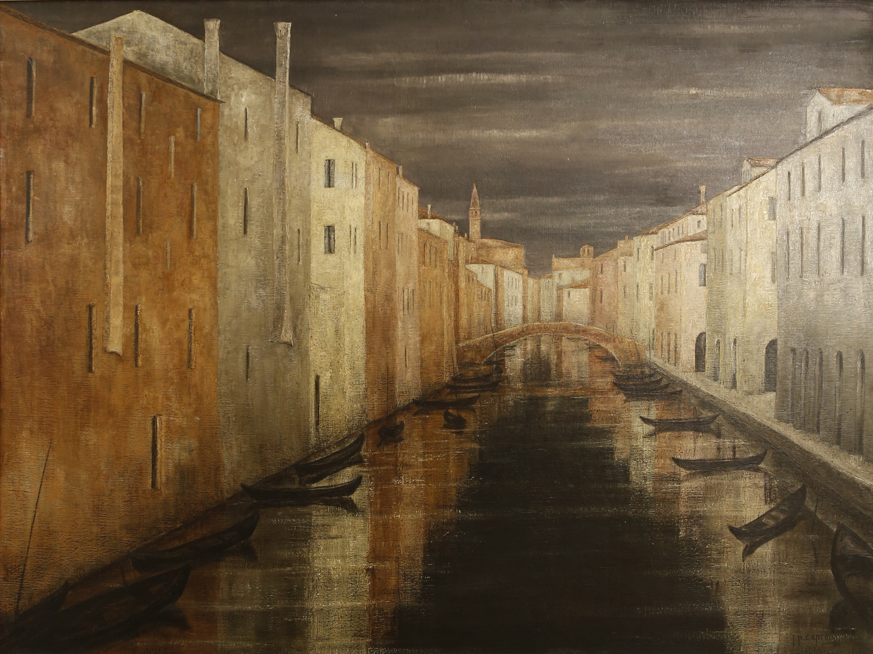 Jean-Pierre Capron (1921-1997) Pont à Venise