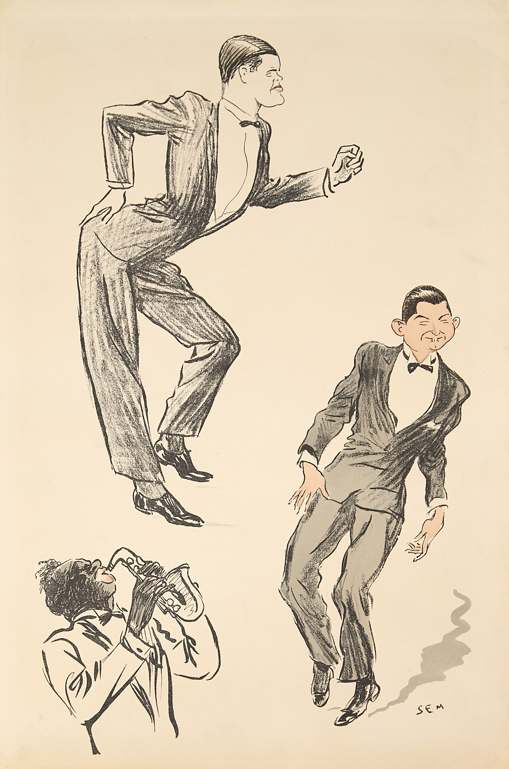 Album White Bottoms : Deux personnages masculins dansant le charleston