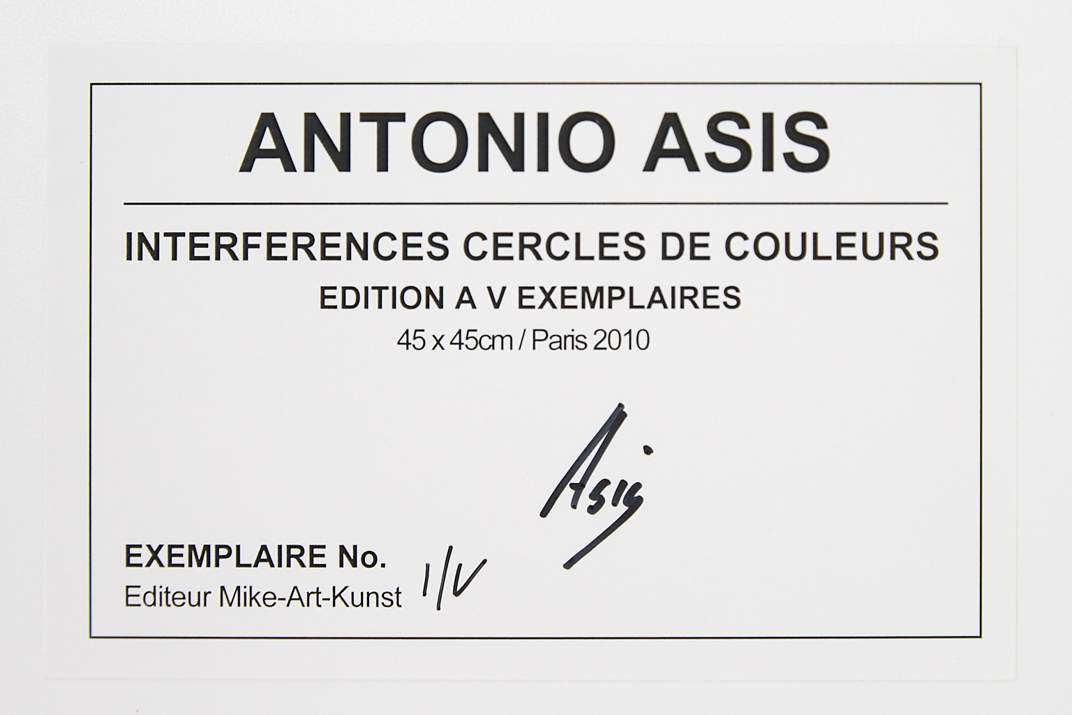 Antonio Asis (1932-2019)