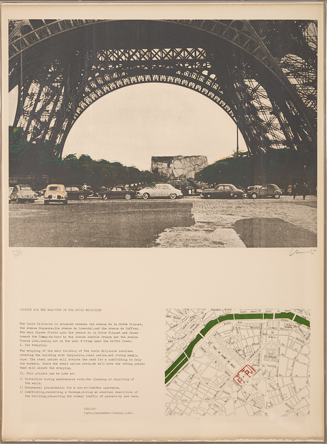 Project for the wrapping of the Ecole Militaire, Paris