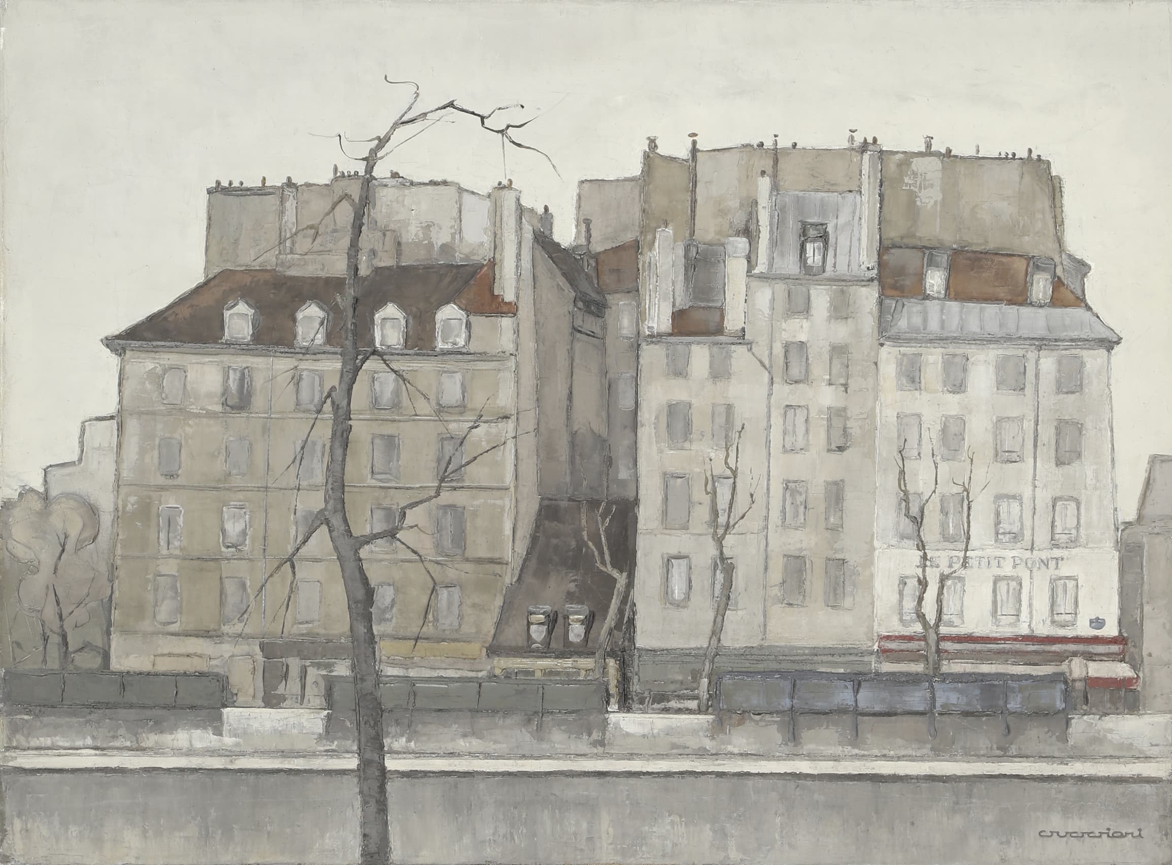 André Guggiari (1906-1989) Le Petit Pont, rue...