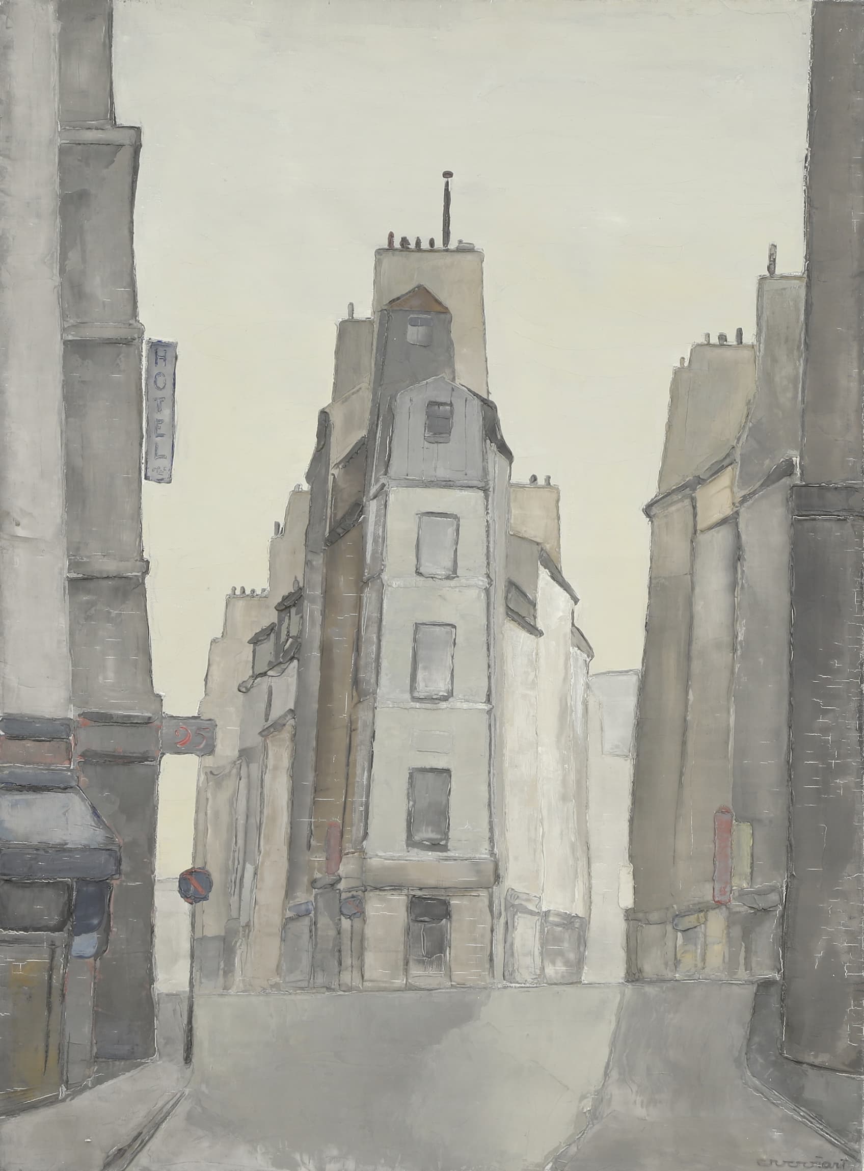 André Guggiari (1906-1989) Rue à Paris