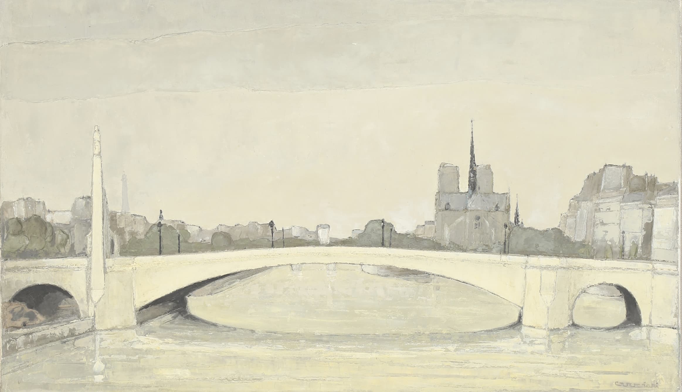 André Guggiari (1906-1989) Le Pont...
