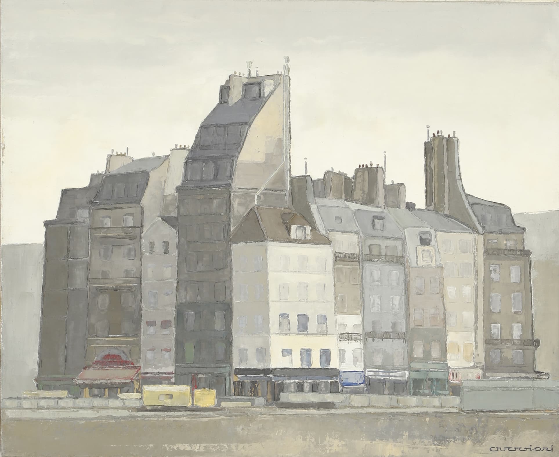 André Guggiari (1906-1989) Un Quai à Paris