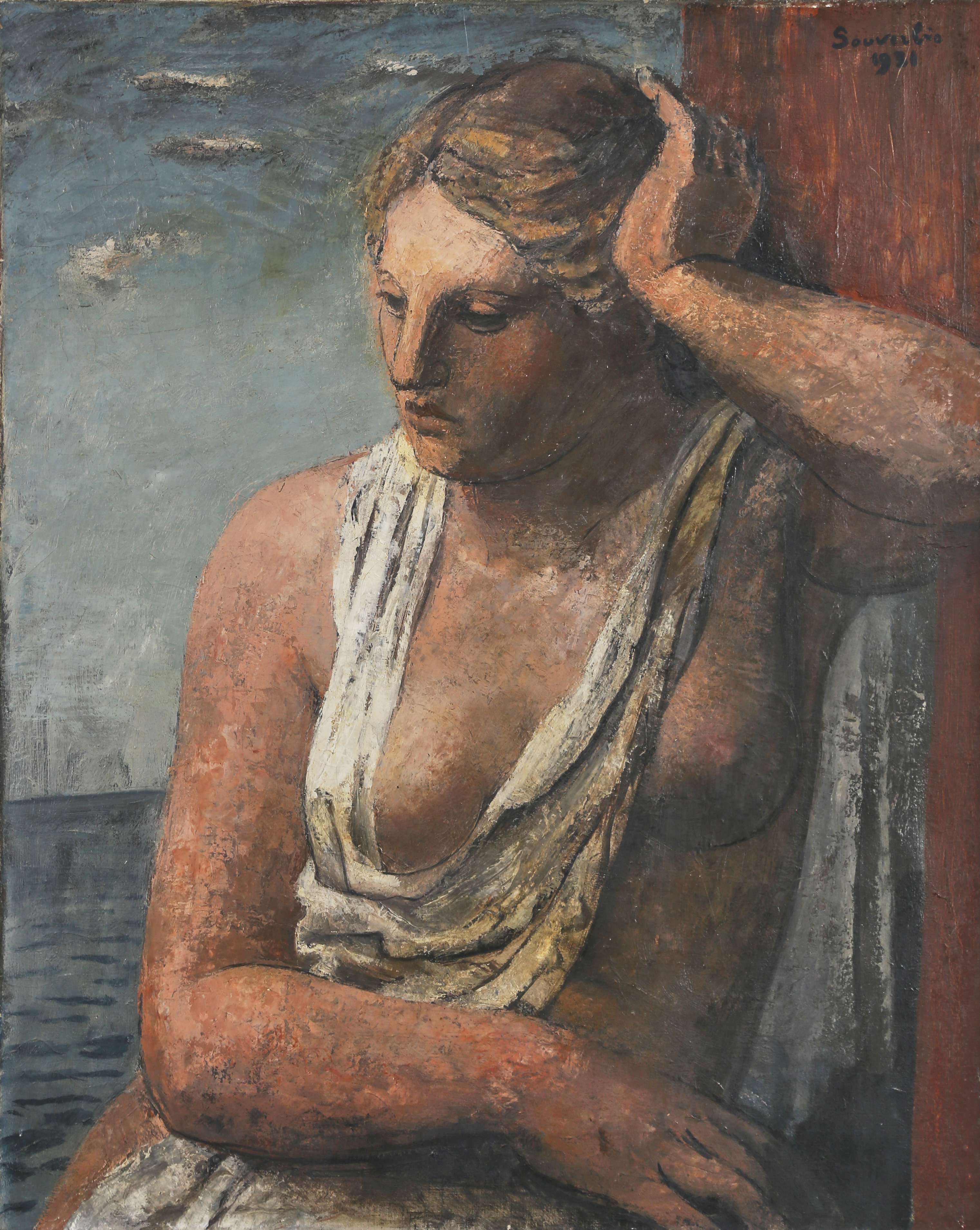 Jean Souverbie (1891-1981) Femme pensive