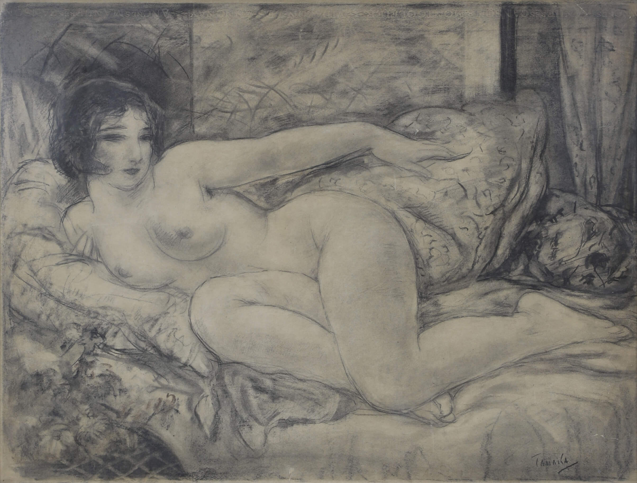 Yasushi Tanaka (1886-1941) Femme nue sur un divan