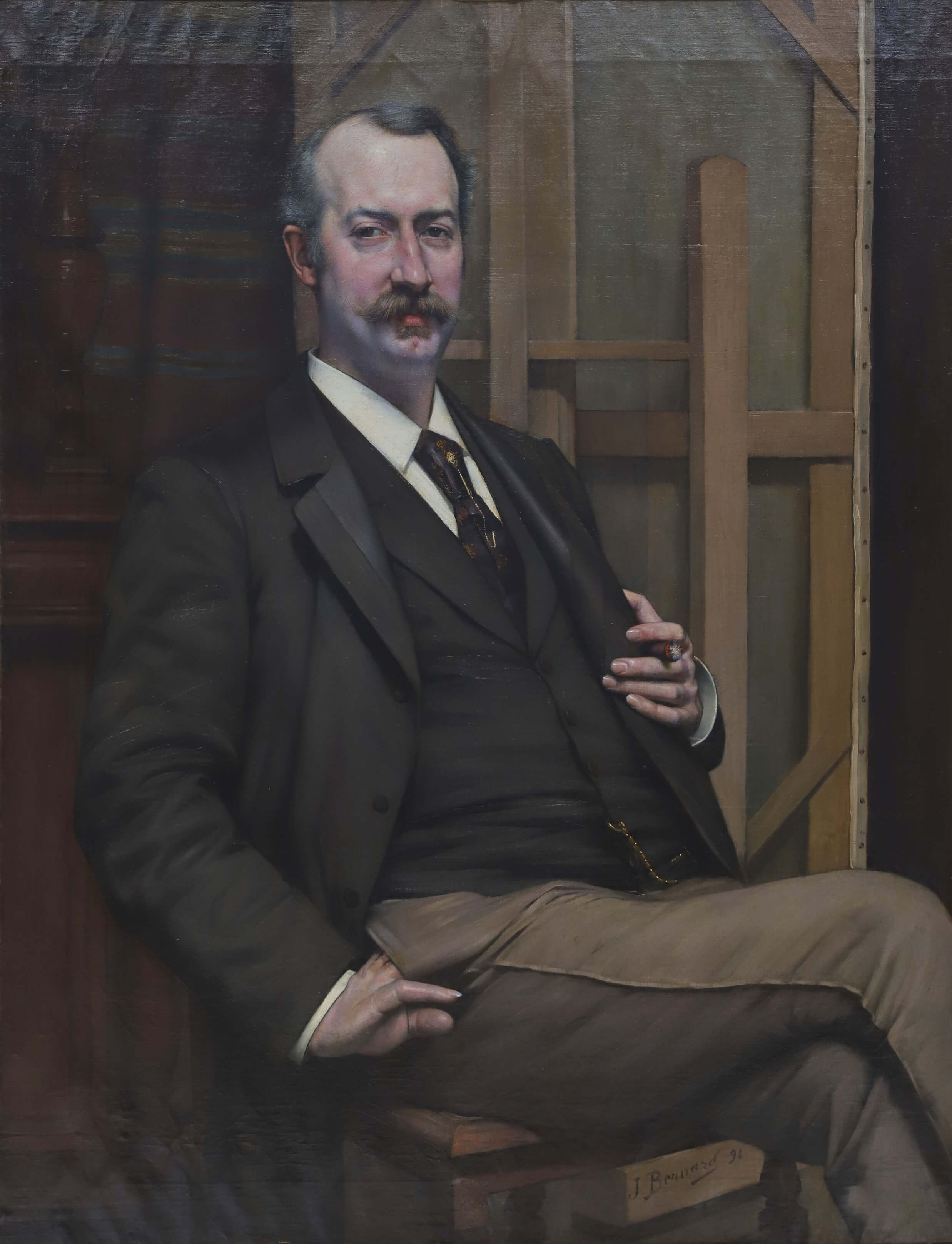 Hans Zatzka (1859-1945) Autoportrait