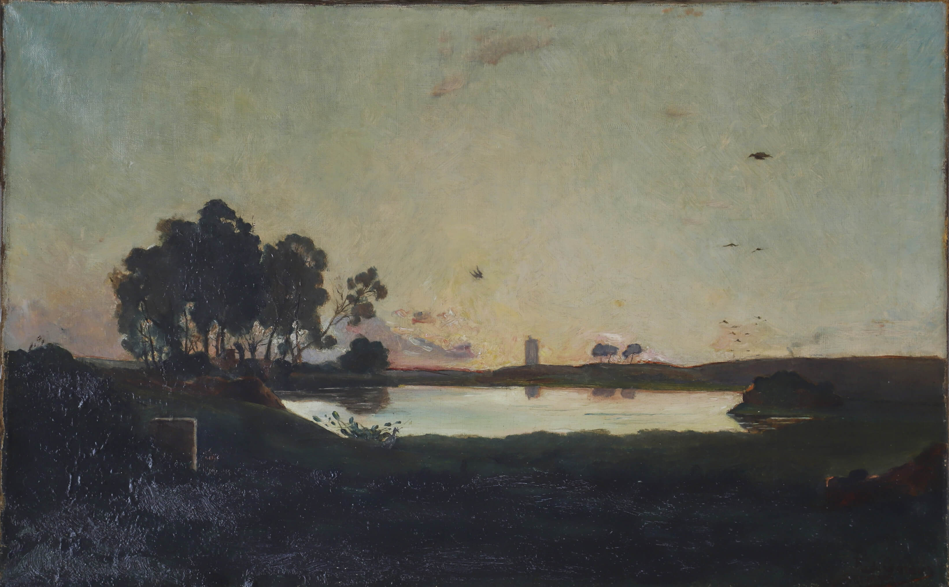 Raoul du Gardier (1871-1952) Paysage au crépuscule