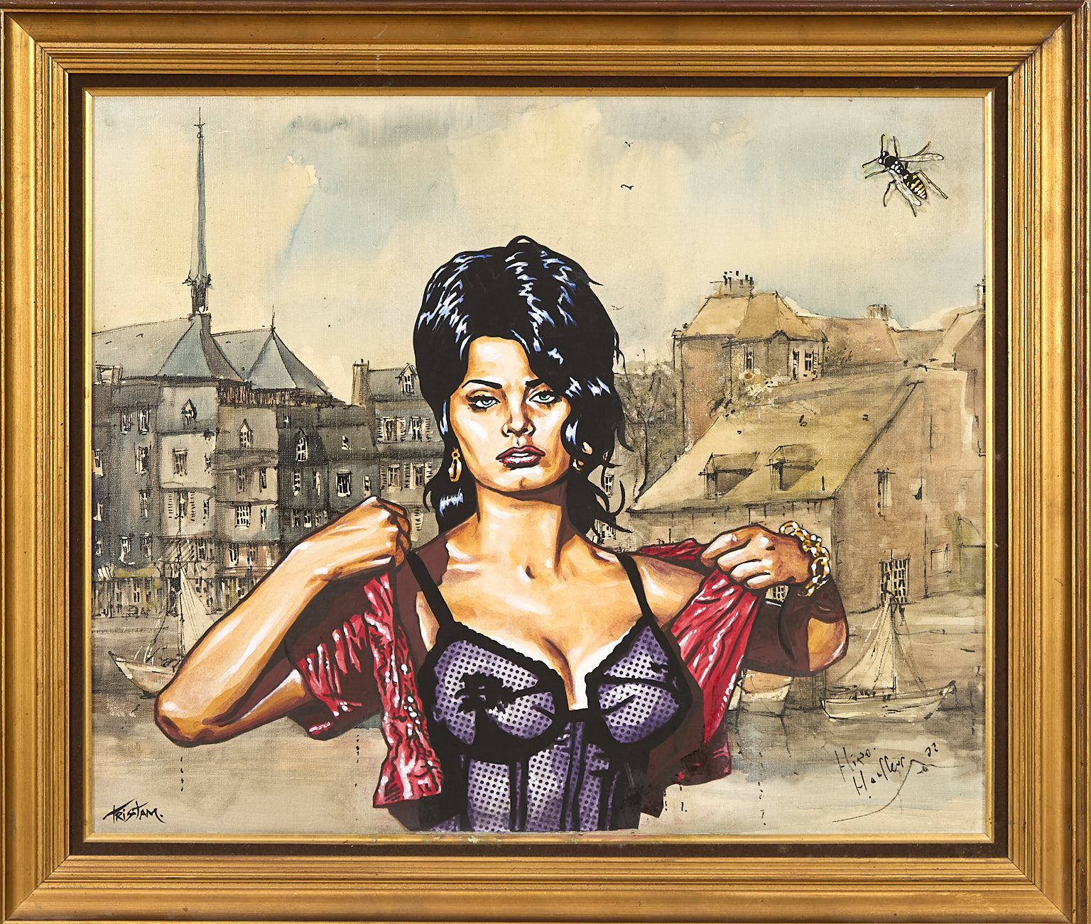 Sophia en visite à Honfleur