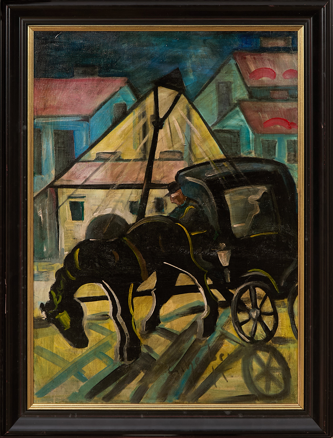 Hugo Scheiber (1873-1950) La Calèche au réverbère