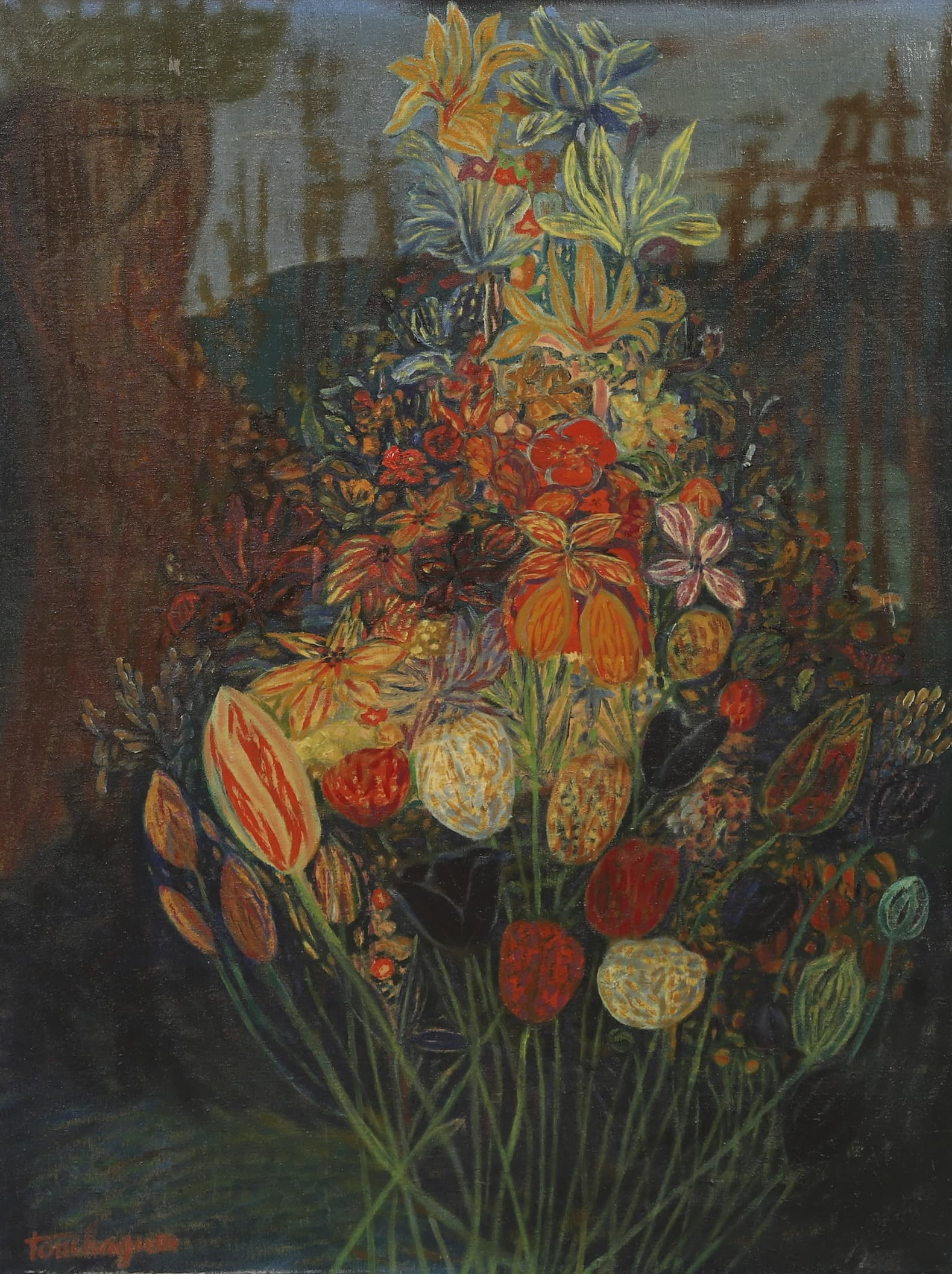 Louis Touchagues (1893-1974) Le Jardin