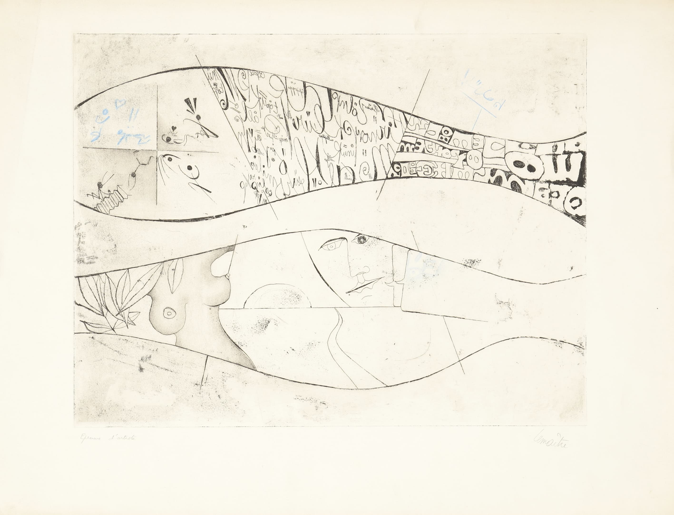 Maurice Lemaître (1926-2018) Composition lettriste