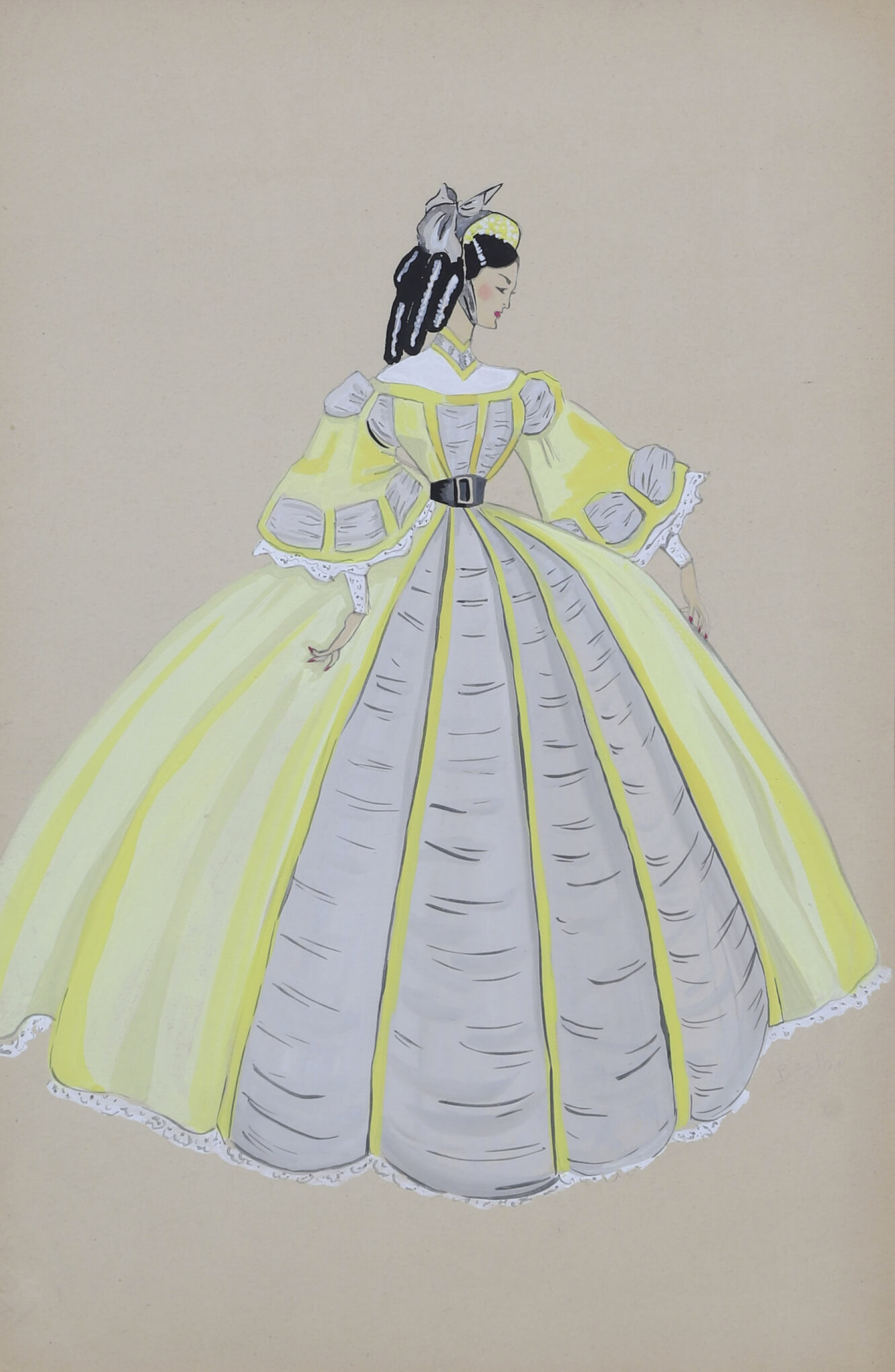 Cecil Beaton (1904-1980) Élégante à la robe...