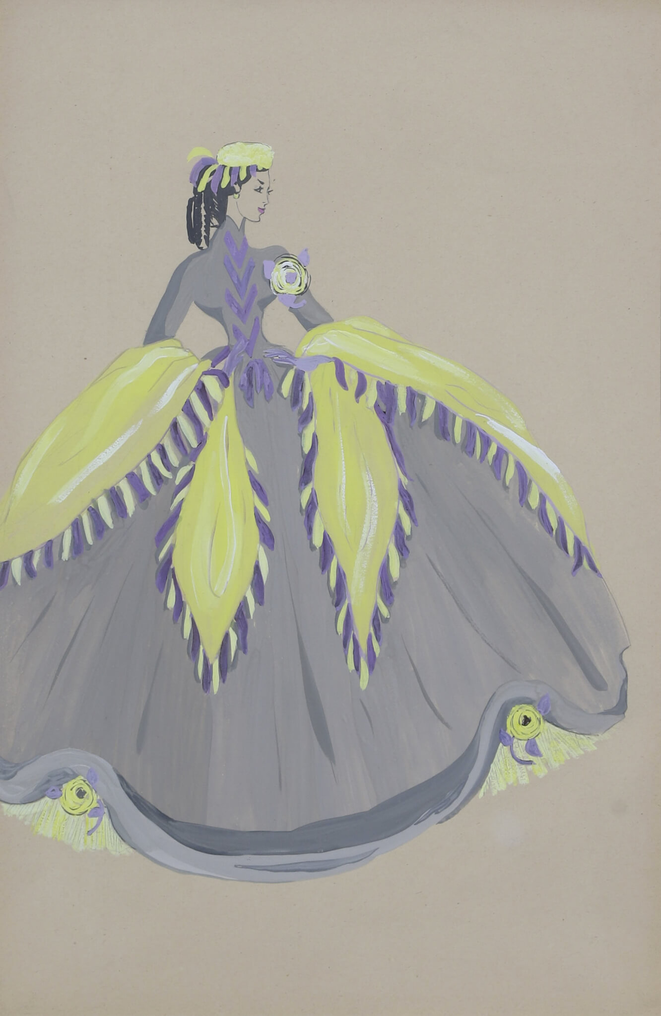 Cecil Beaton (1904-1980) Élégante à la robe...
