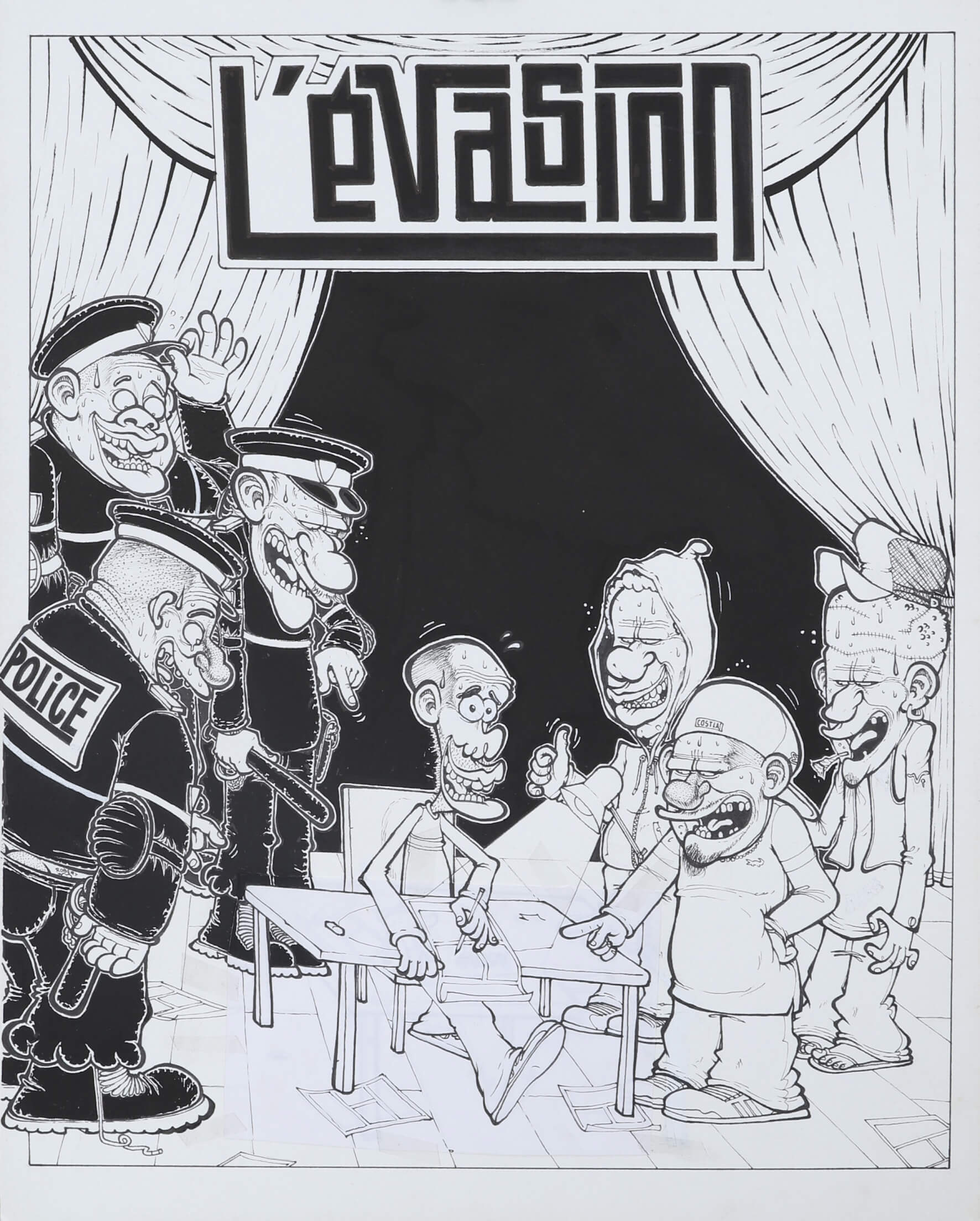 Couverture originale pour la bande dessinée “L’Évasion T2. Vive la&hellip;