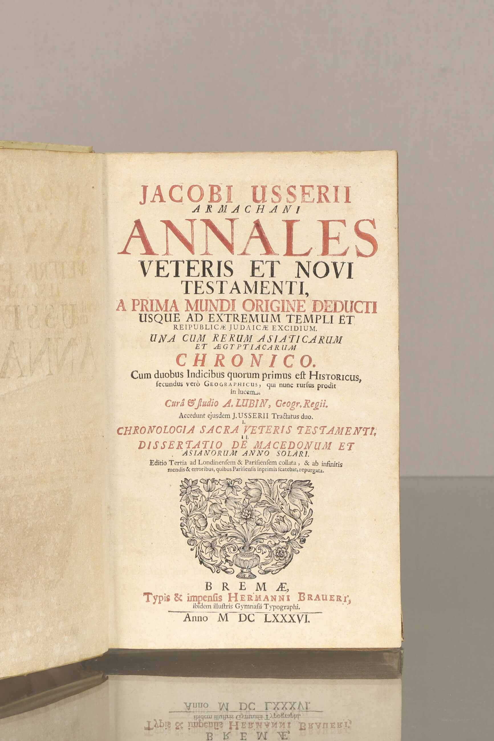 USSHER (James). Annales Veteris et Novi...