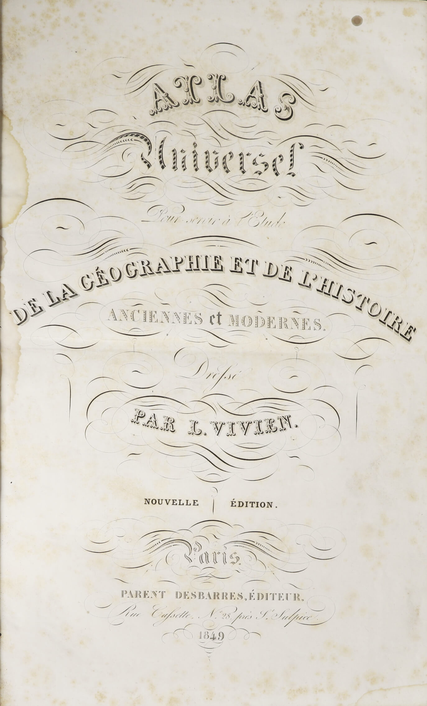 VIVIEN DE SAINT-MARTIN (Louis). Atlas Universel.