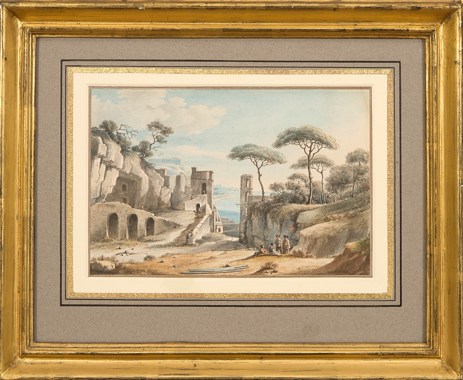 Vue d'une partie de la Baie de Naples et la…