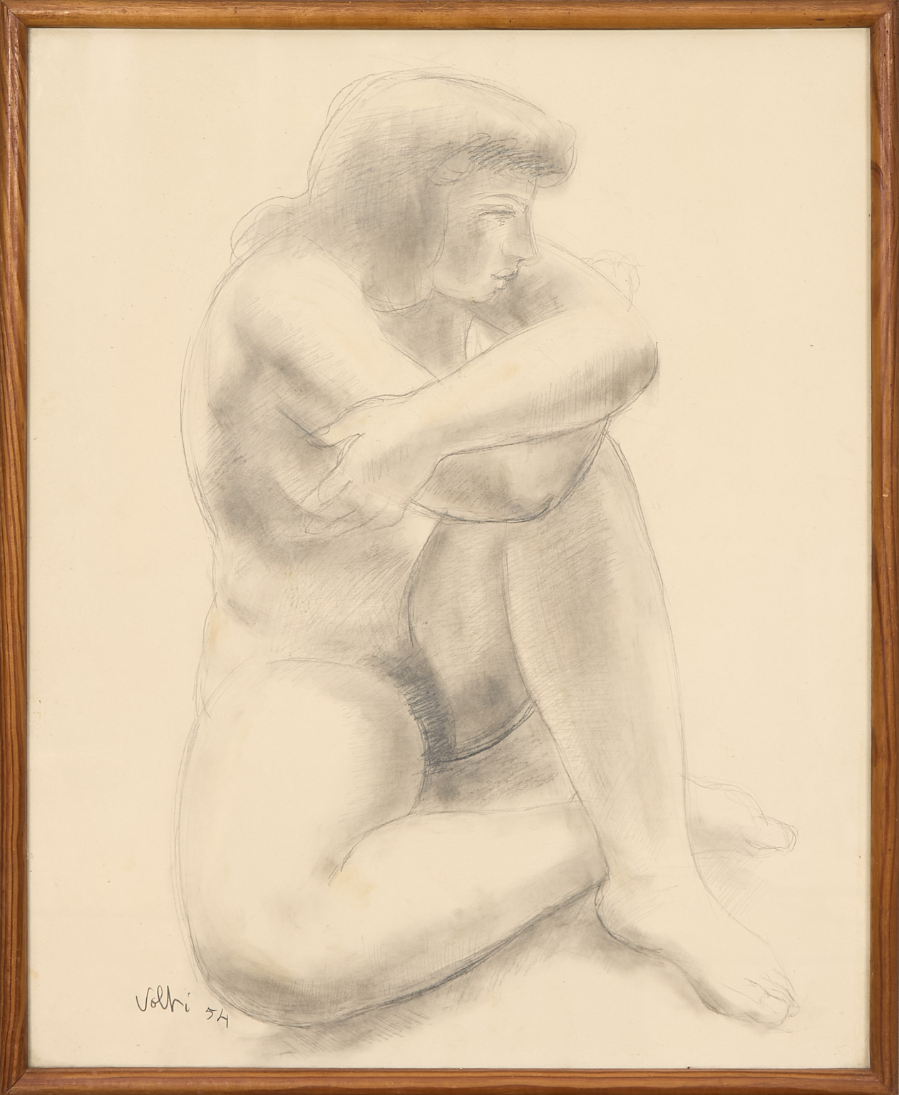 Femme nue assise