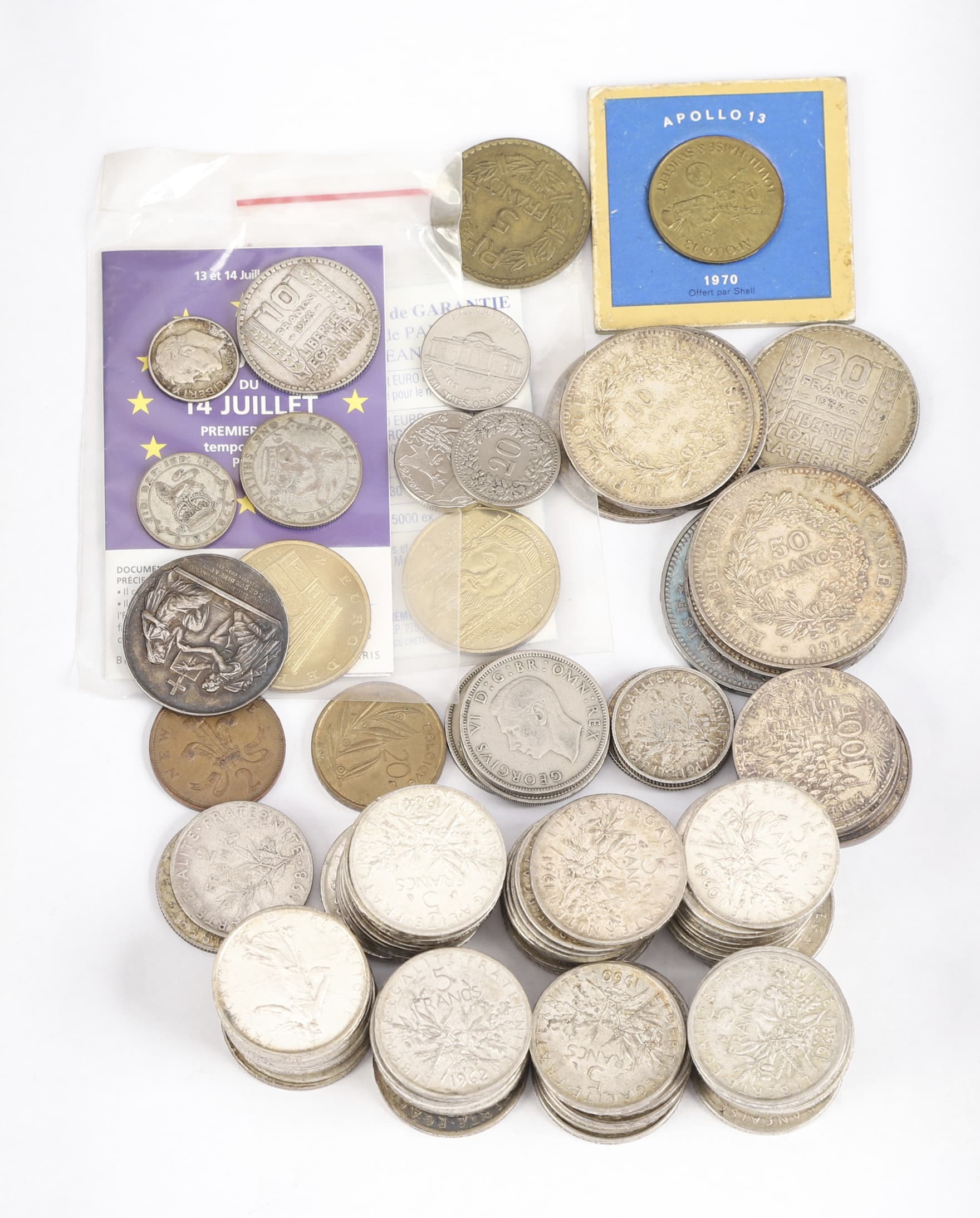 Important ensemble de pièces en argent