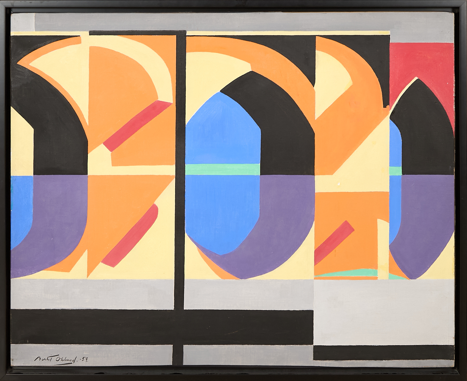 Bertil Öhlund (1923-2003) Composition abstraite