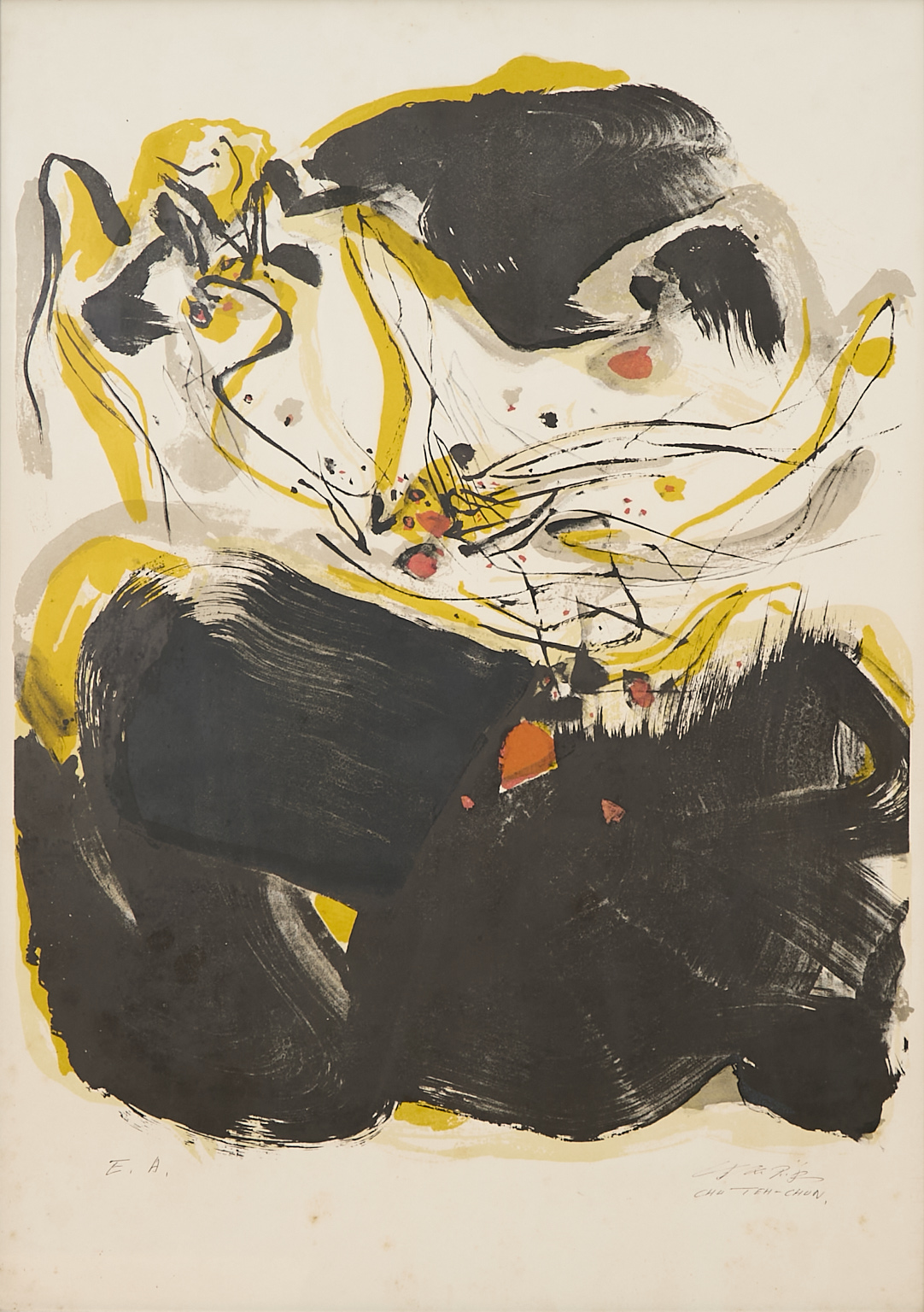Composition pour l'affiche d'exposition pour La Galerie Le Soleil, Georges…