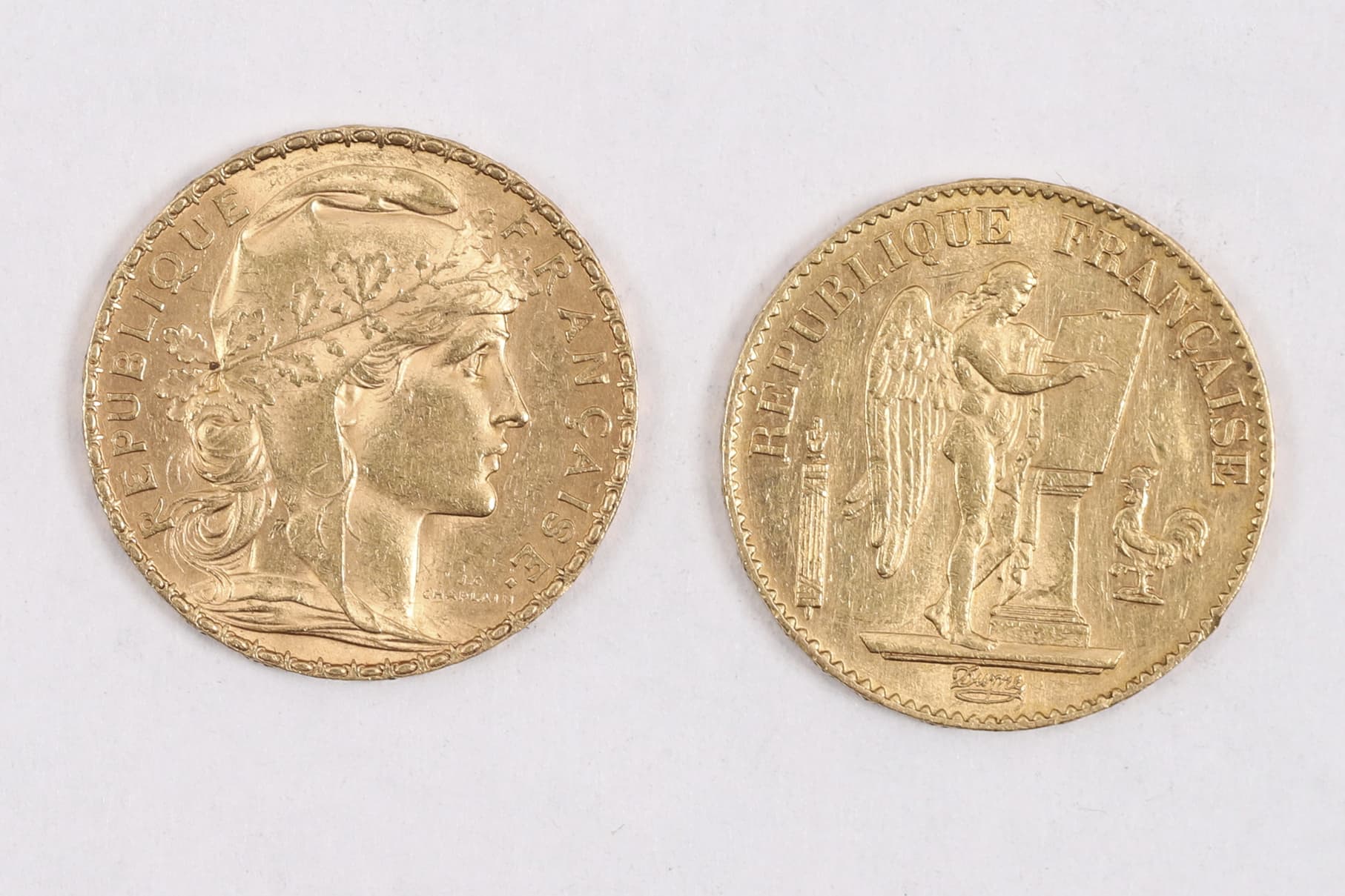 2 pièces de 20 francs République