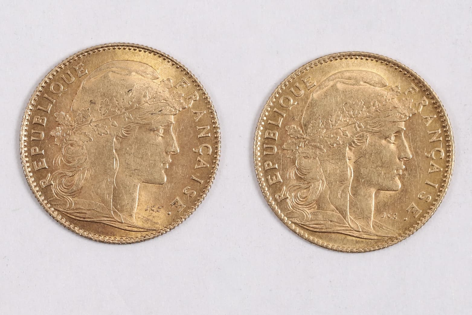 2 pièces de 10 francs République