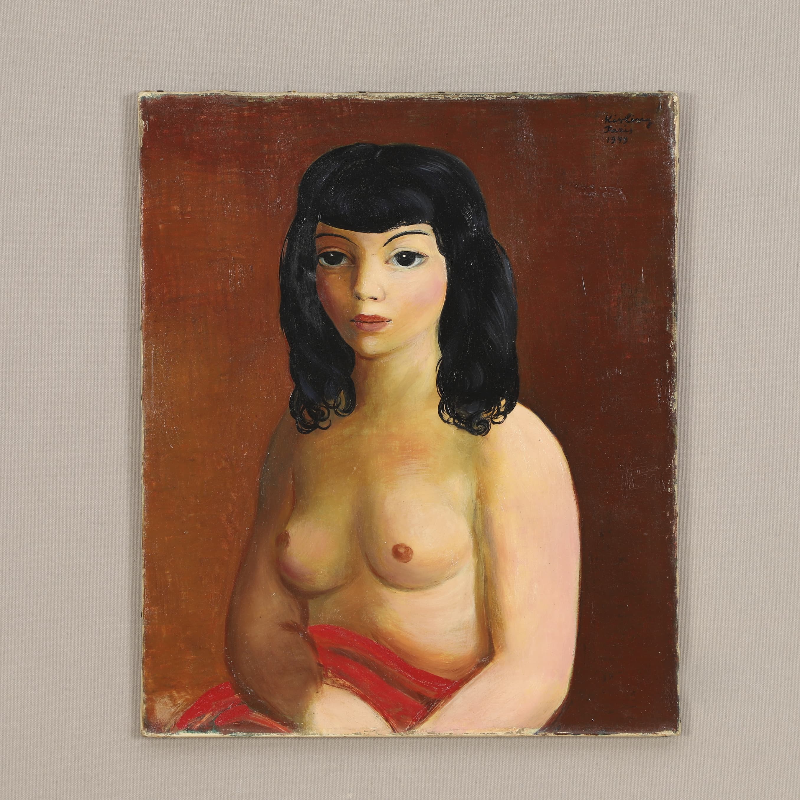 Moïse Kisling (1891-1953) Jeune fille brune,...