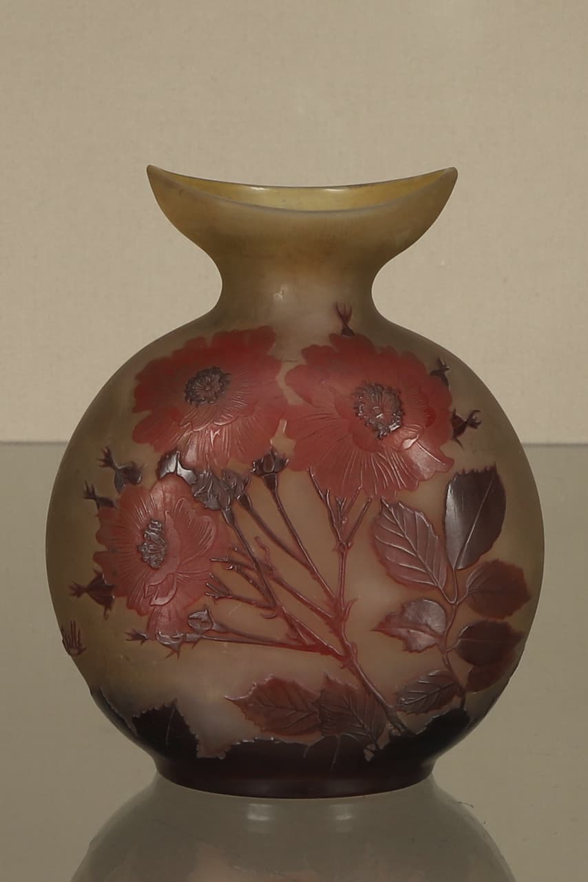 Vase gourde à col navette
