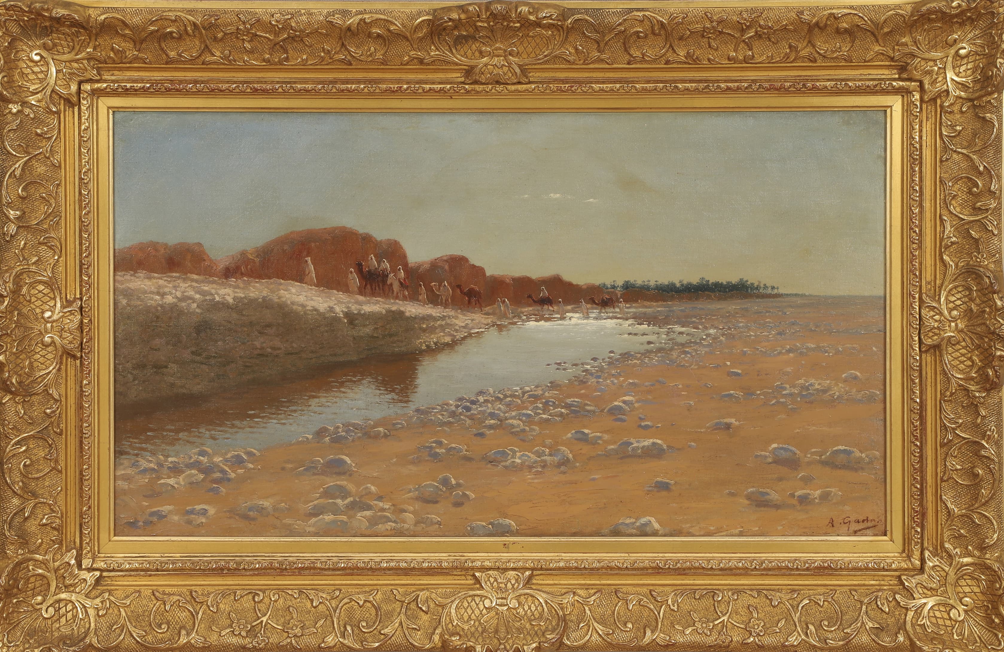 Bédouins au bord d'un oued, Algérie