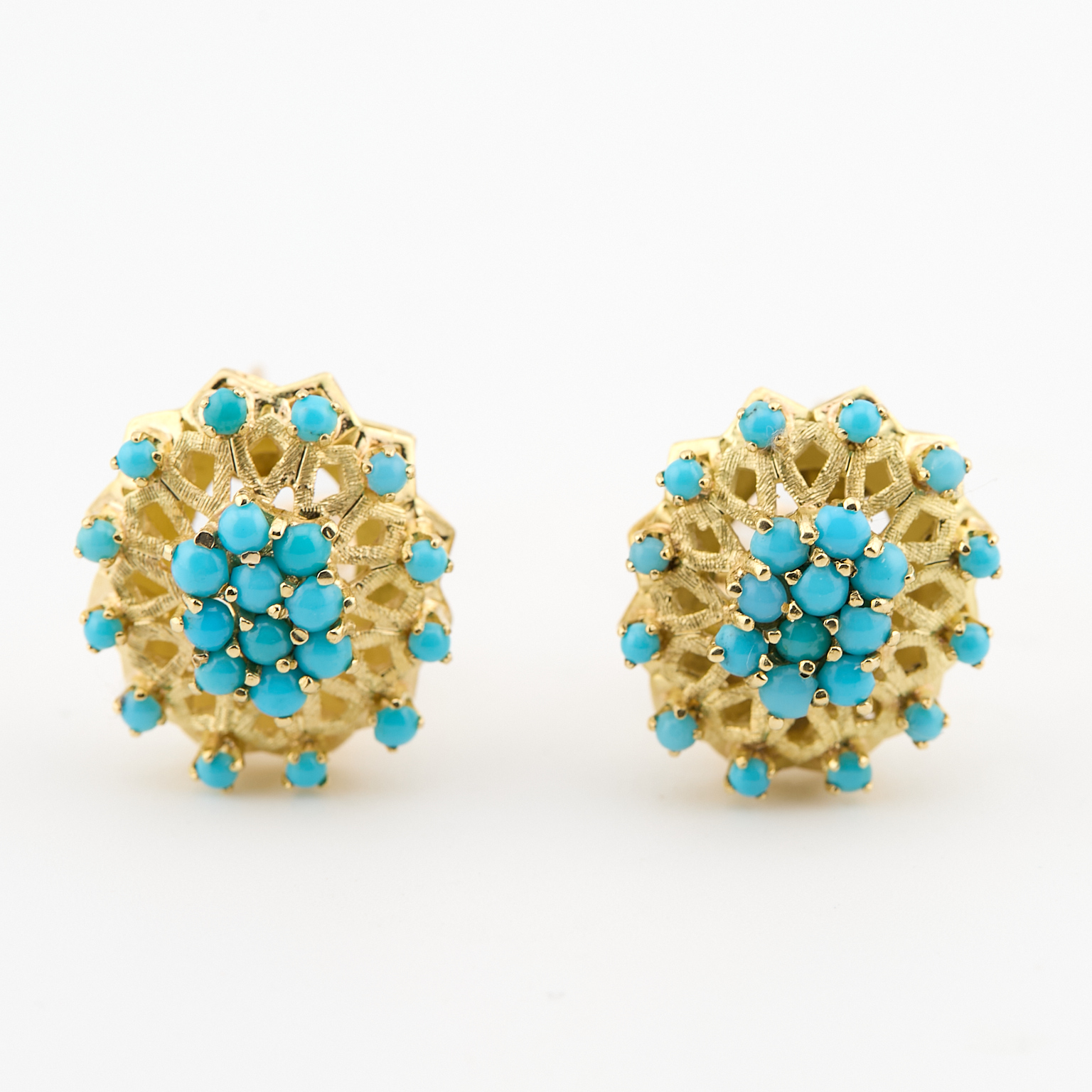 Paire de boucles d'oreille fleurs