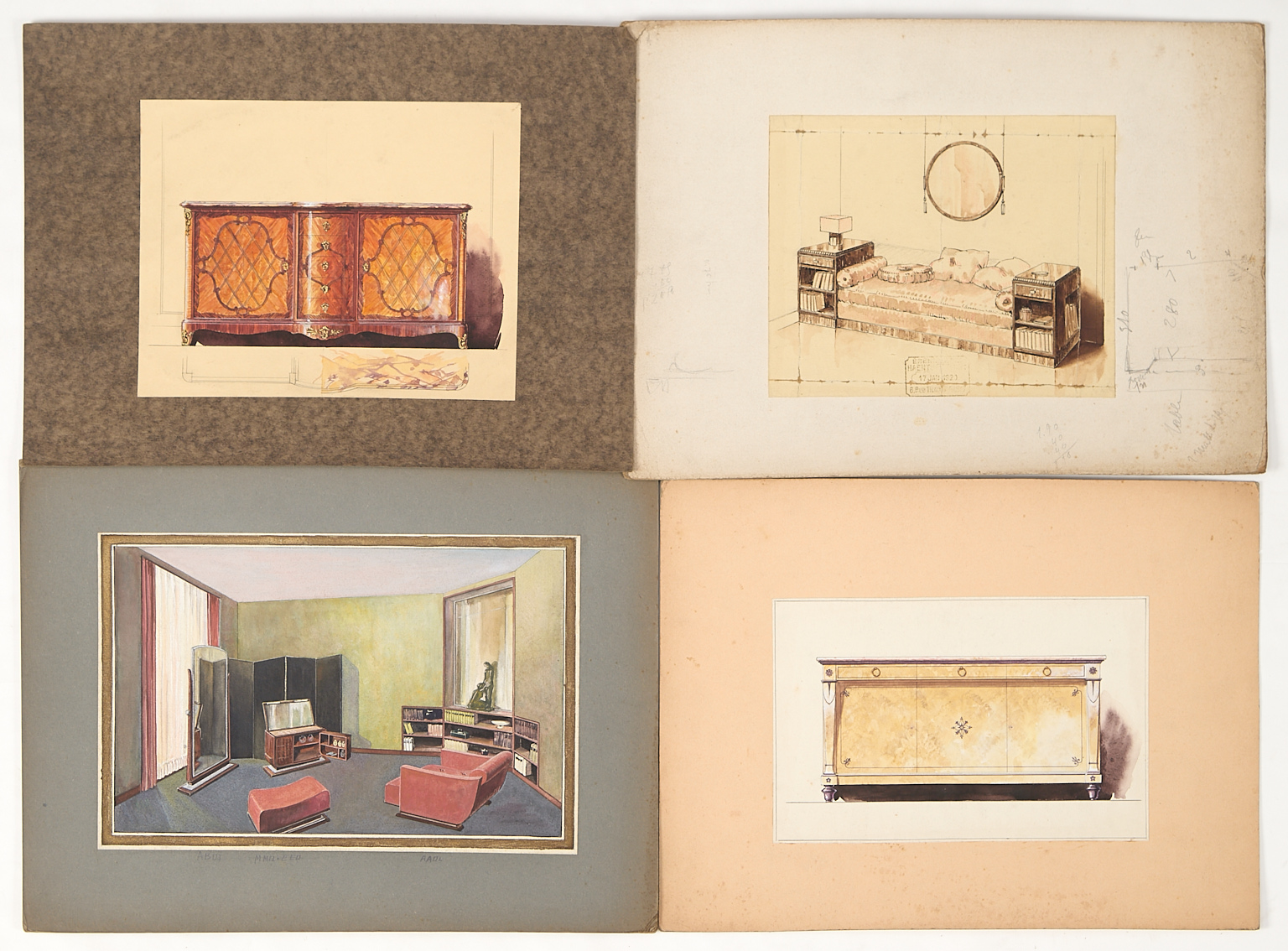 Ensemble d'études et projets de décoration [33+1]