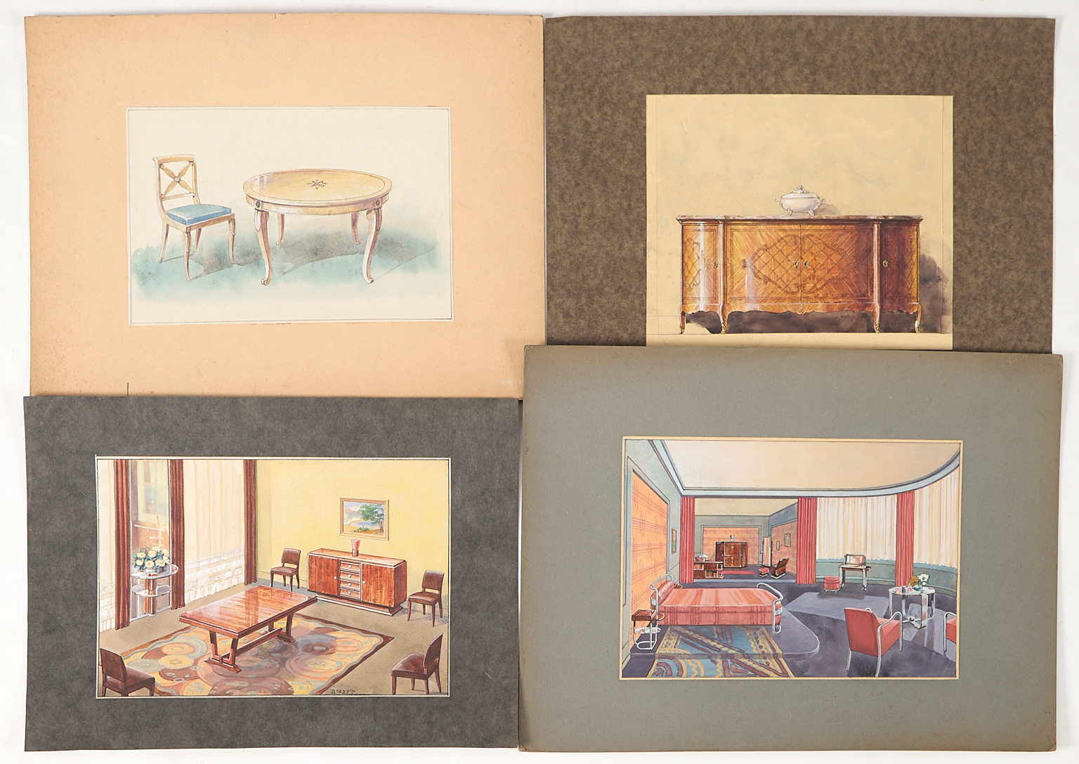 Ensemble d'études et projets de décoration [33+1]