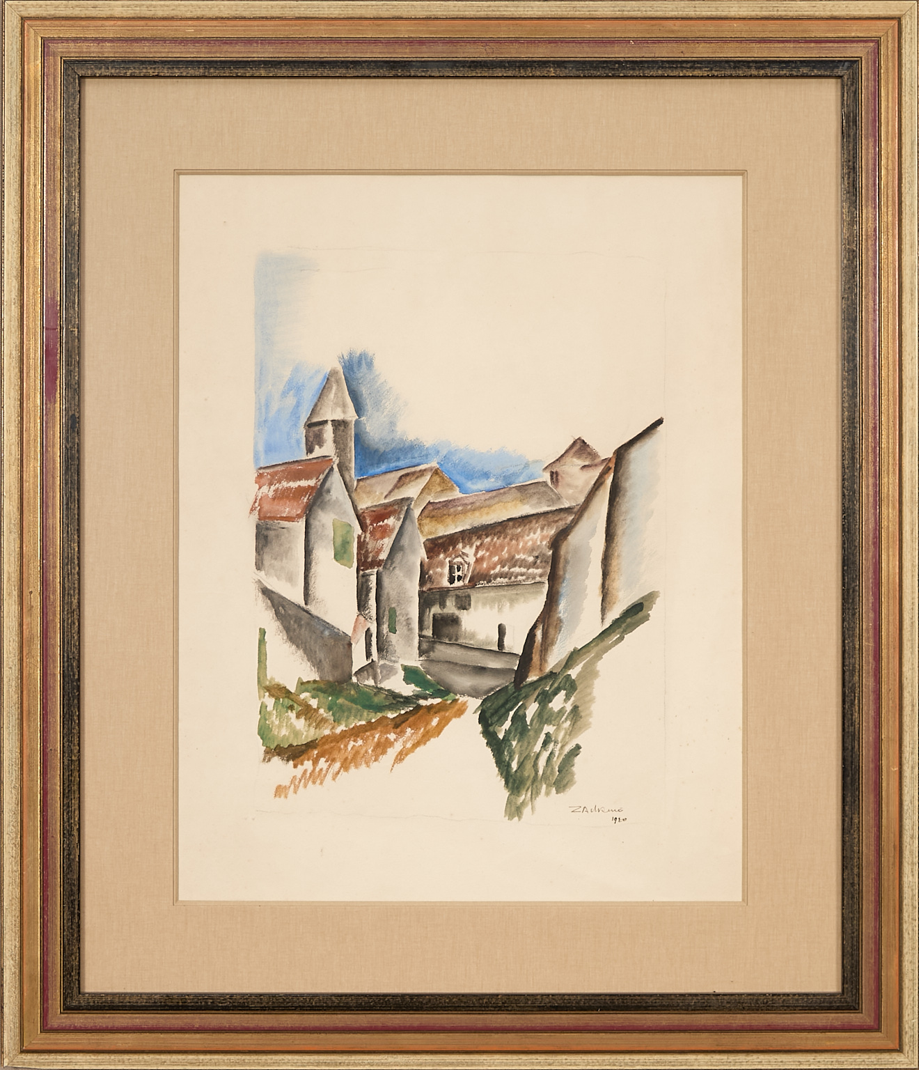 Ossip Zadkine (1890-1967) Rue de village...