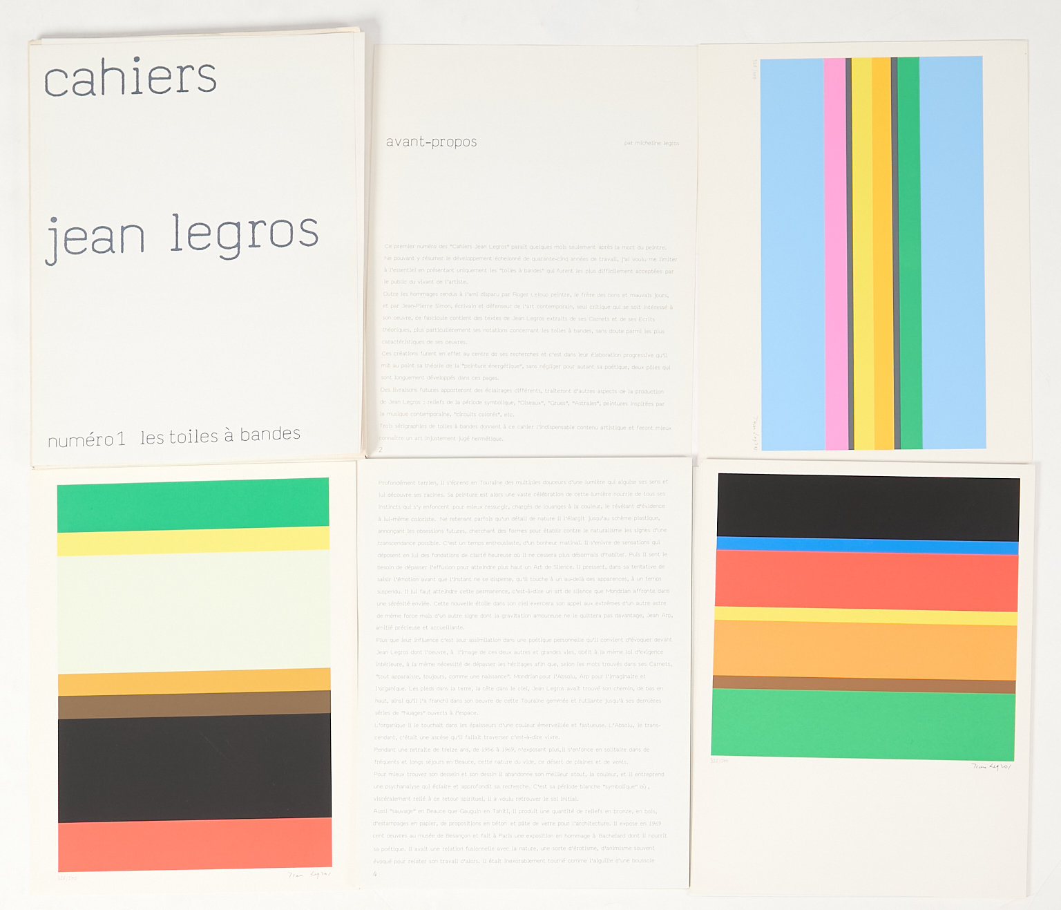 Jean Legros (1917-1981) Cahiers, numéro 1,...