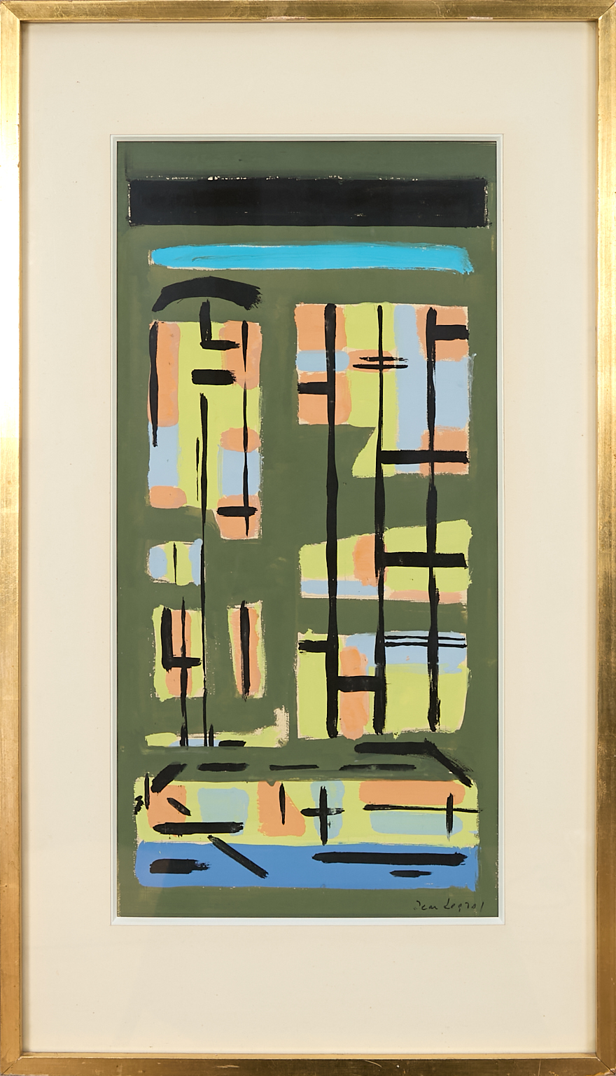 Jean Legros (1917-1981) Composition abstraite