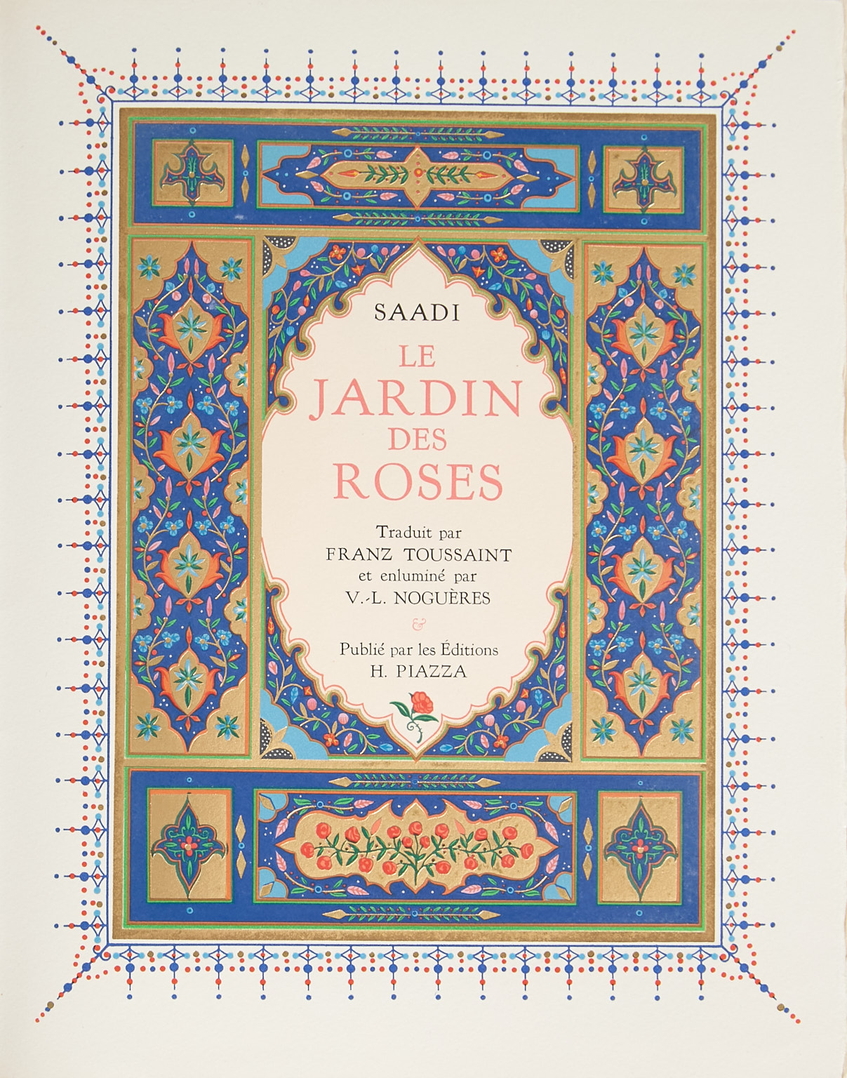 [NOGUÈRES (V.-L.)] - SAADI - Toussaint (Franz - trad.).