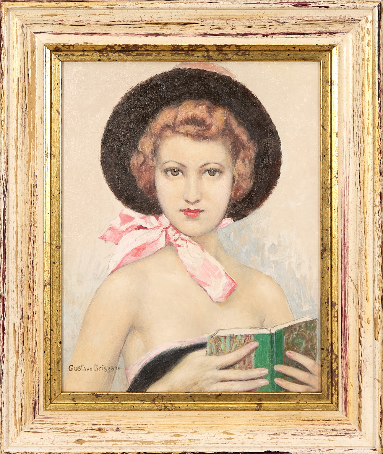 Gustave Brisgand (1867-1944) Portrait de femme...