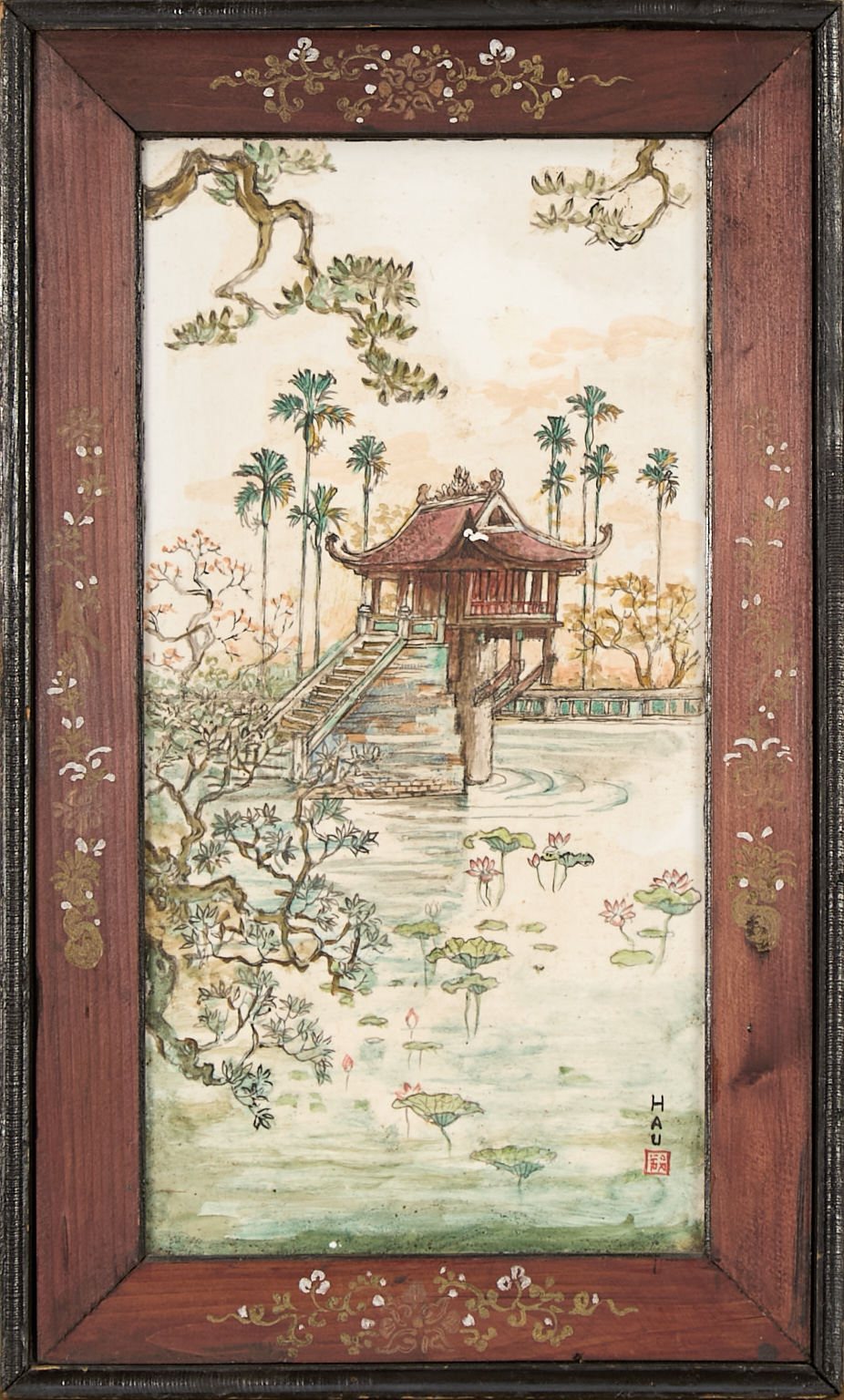 Pagode dans un paysage