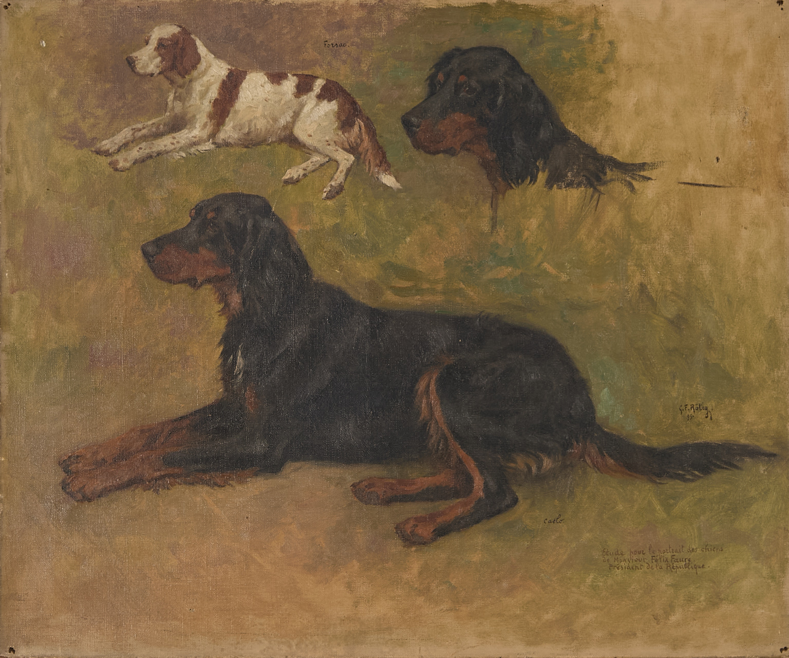 Étude pour le portrait des chiens de Monsieur Félix Faure,…