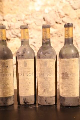 Château Talbot, Saint-Julien 4 bouteilles 1957