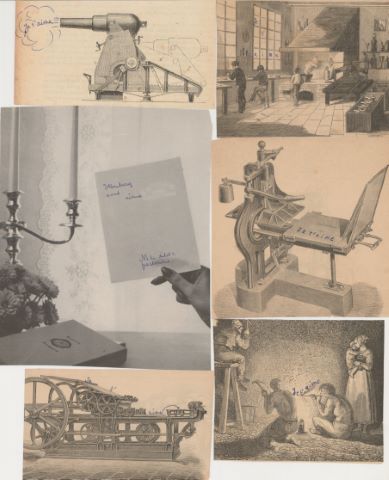 Touchant ensemble de lettres d’amour et divers montages/collages de l’auteur…