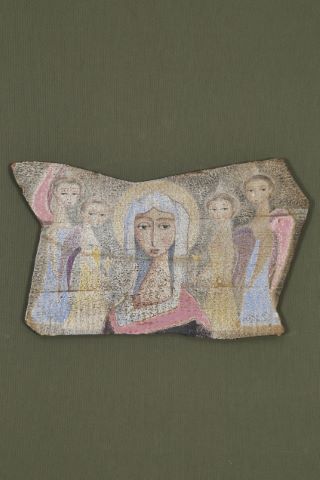 La Vierge Marie entourée de quatre anges