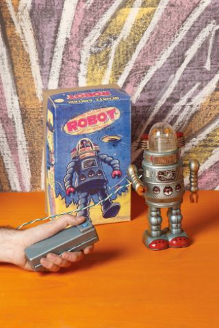 Japon Battery toy filoguidé 1961 Alps Robot